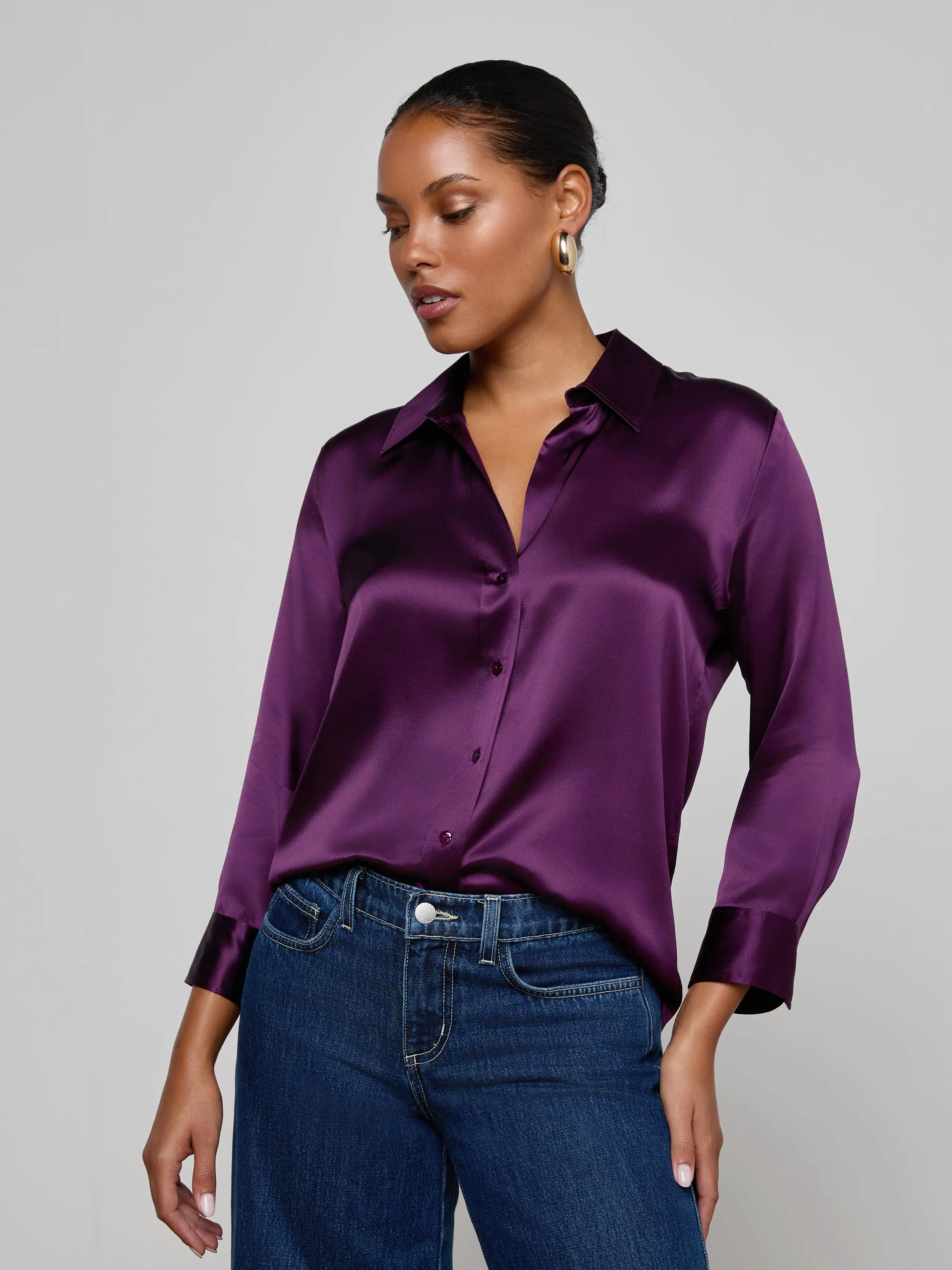 Dani Silk Blouse sold by L'AGENCE product image thumbnail 3