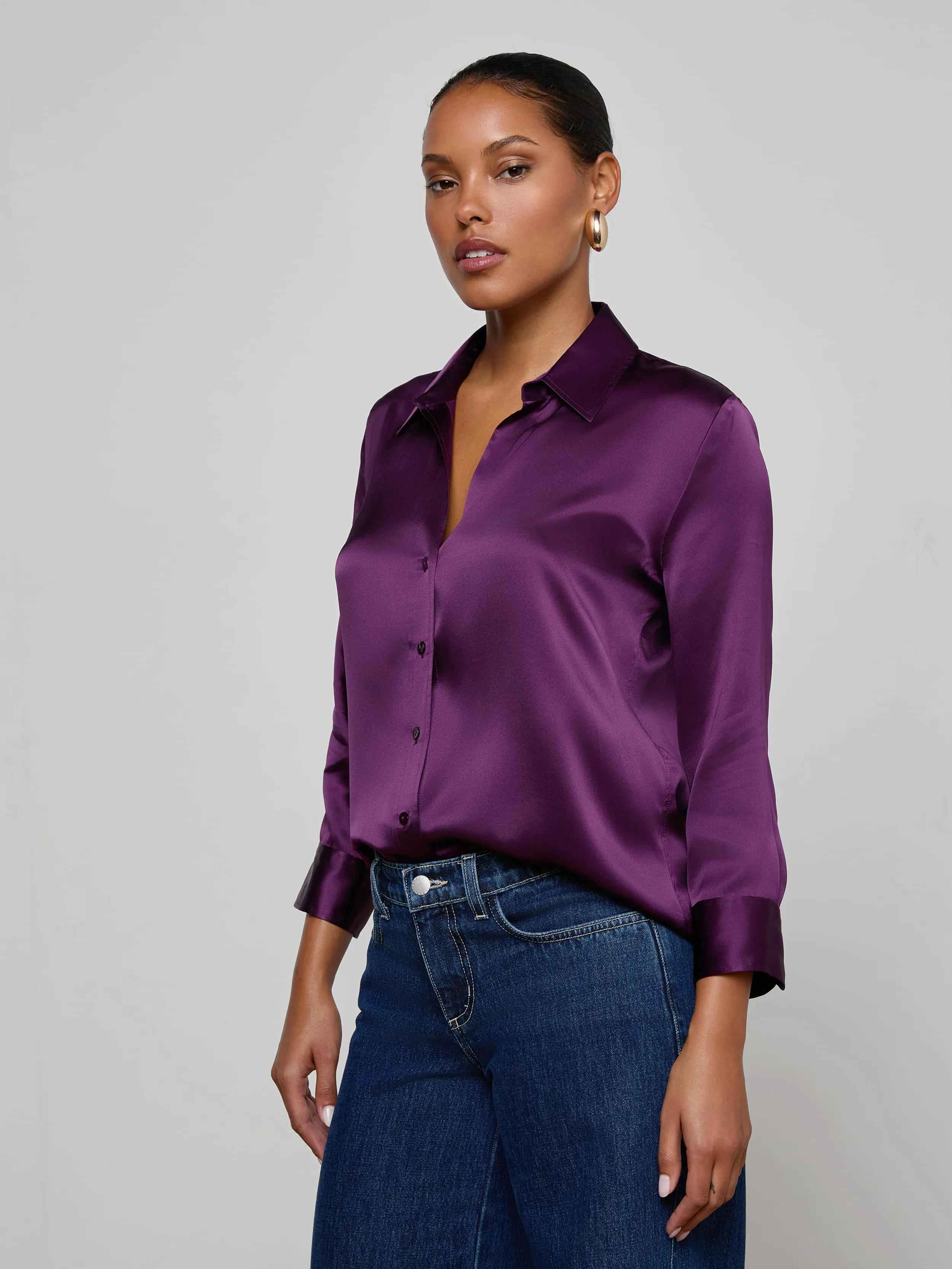 Dani Silk Blouse sold by L'AGENCE product image thumbnail 2