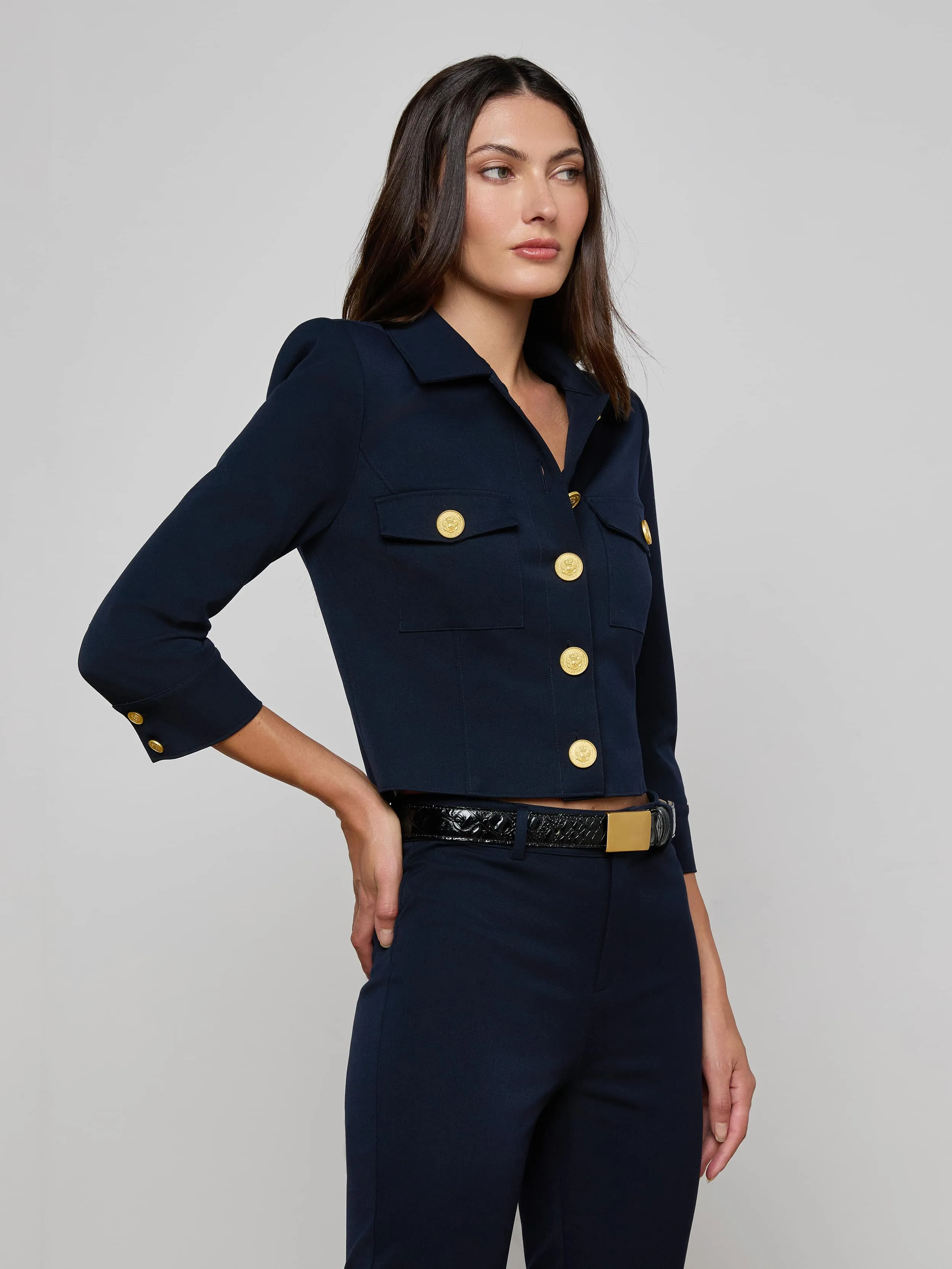 Kumi Cropped Jacket sold by L'AGENCE product image thumbnail 2