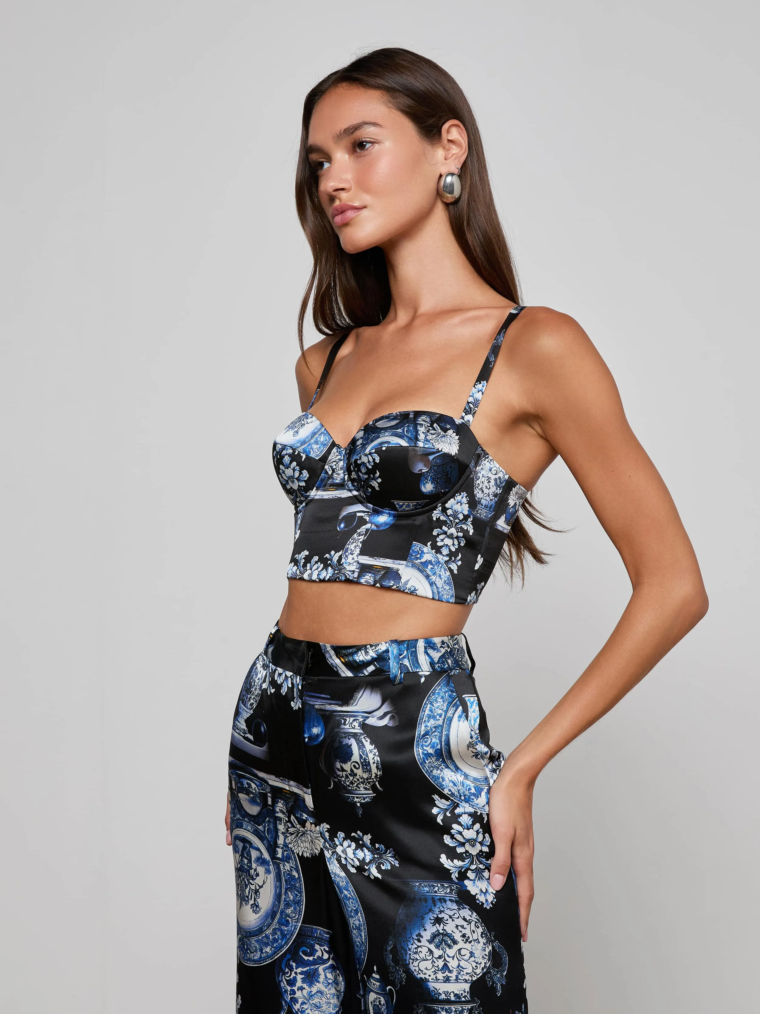 Sonya Silk Bustier sold by L'AGENCE product image thumbnail 2