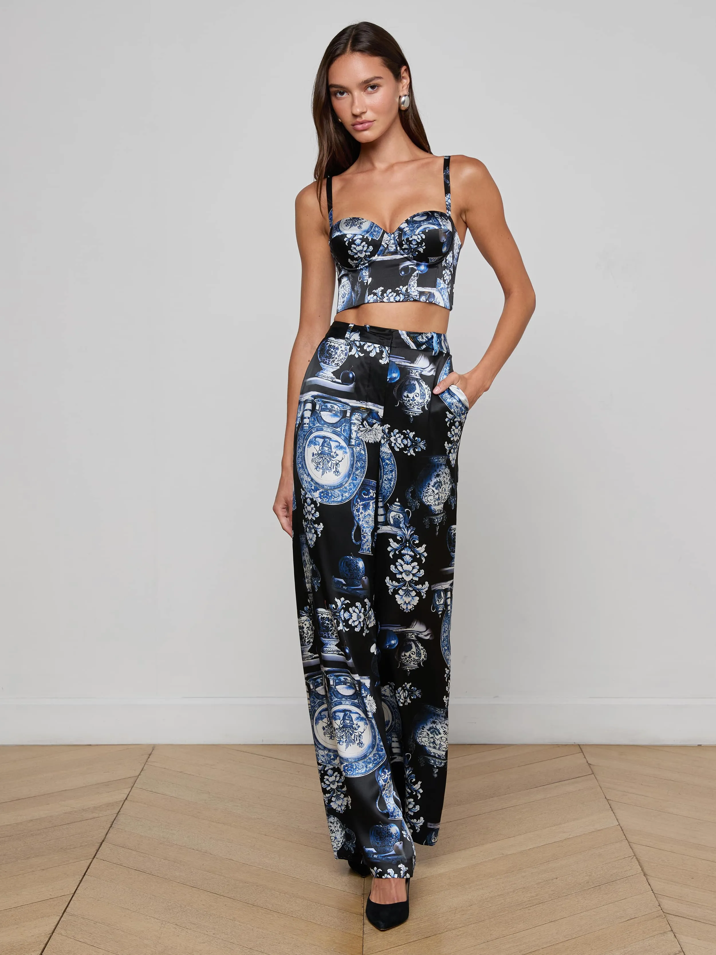 Sonya Silk Bustier sold by L'AGENCE product image thumbnail 4
