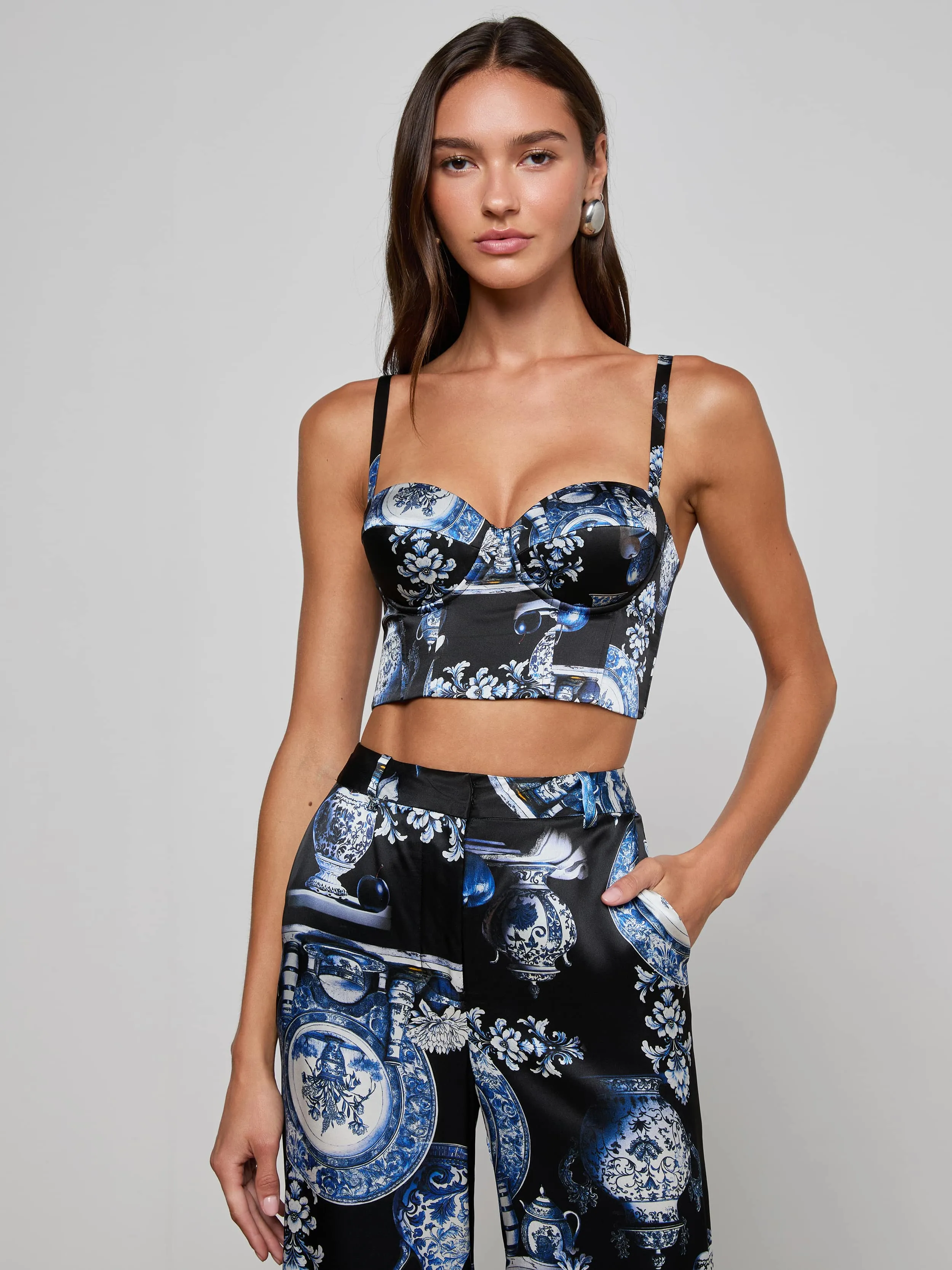 Sonya Silk Bustier sold by L'AGENCE
