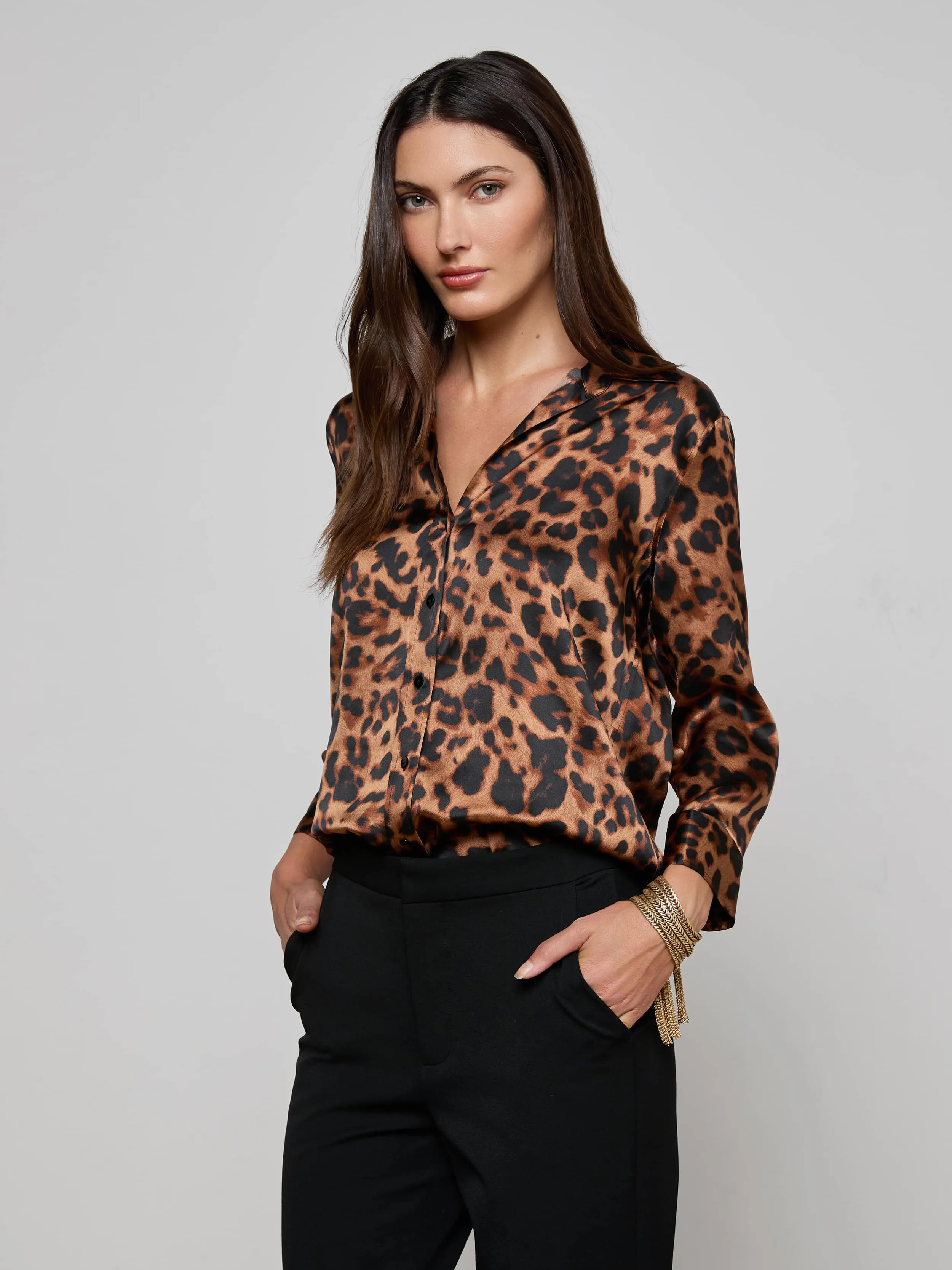 Dani Silk Blouse sold by L'AGENCE product image thumbnail 2