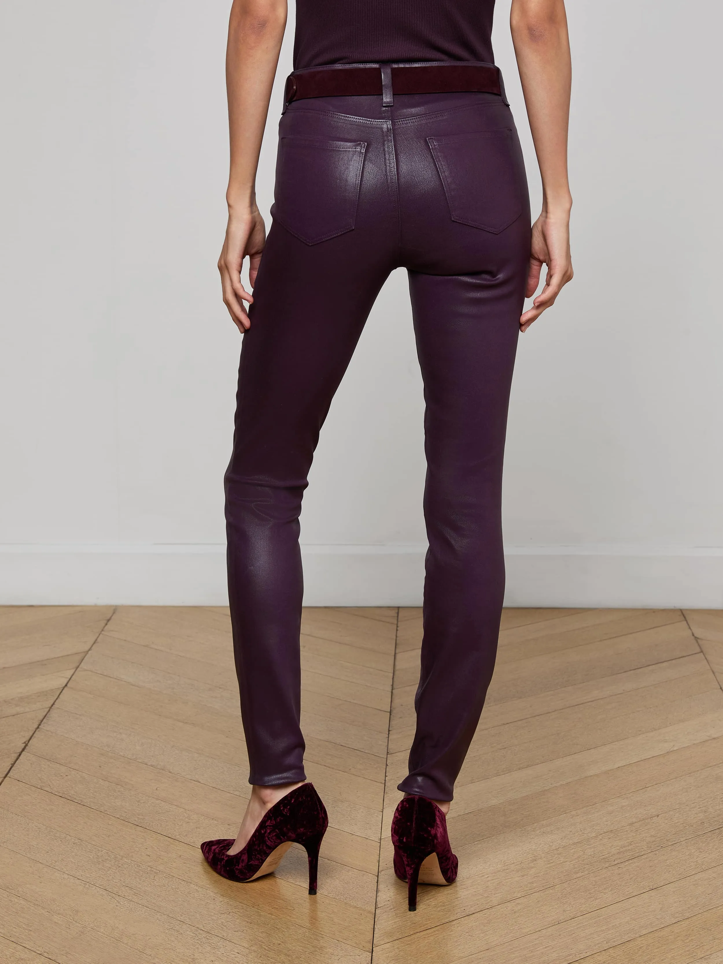 Marguerite Coated Skinny Jean sold by L'AGENCE product image thumbnail 4