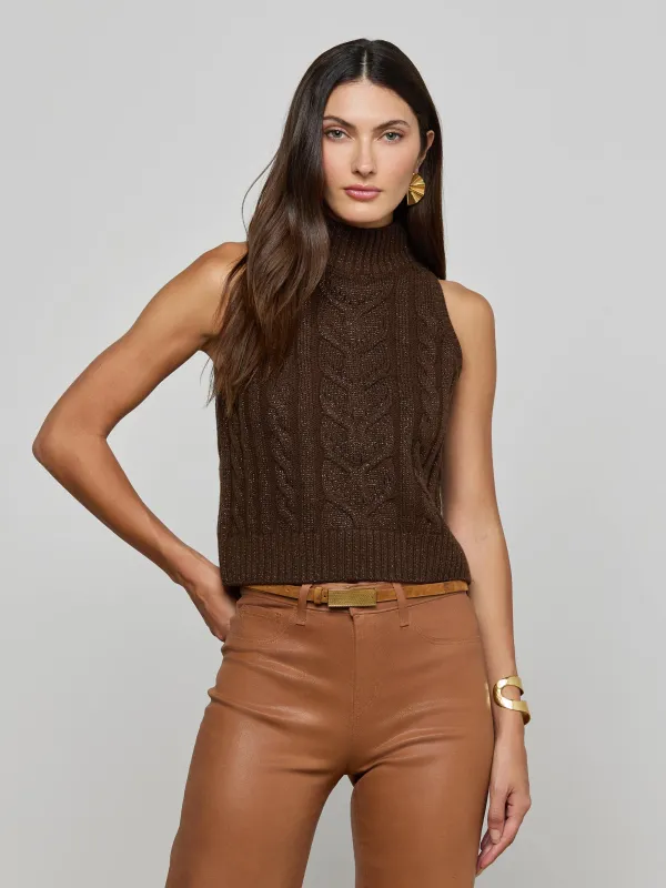 Bellini Cable-Knit Turtleneck sold by L'AGENCE