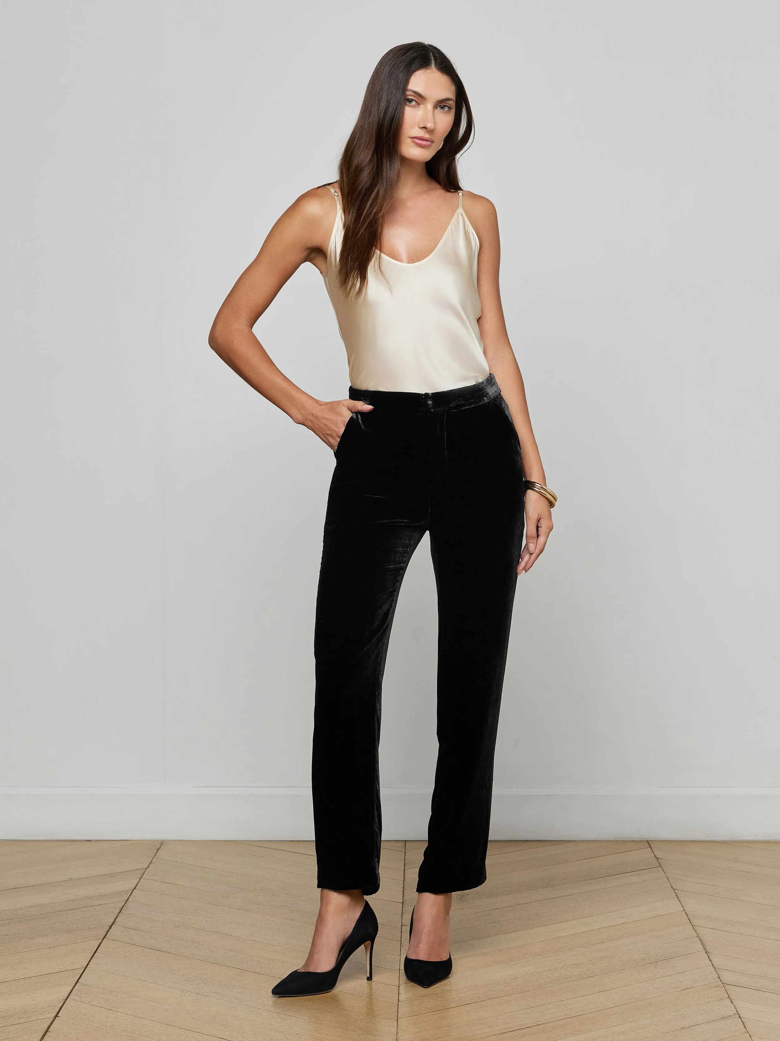Rebel Velvet Trouser sold by L'AGENCE product image thumbnail 2