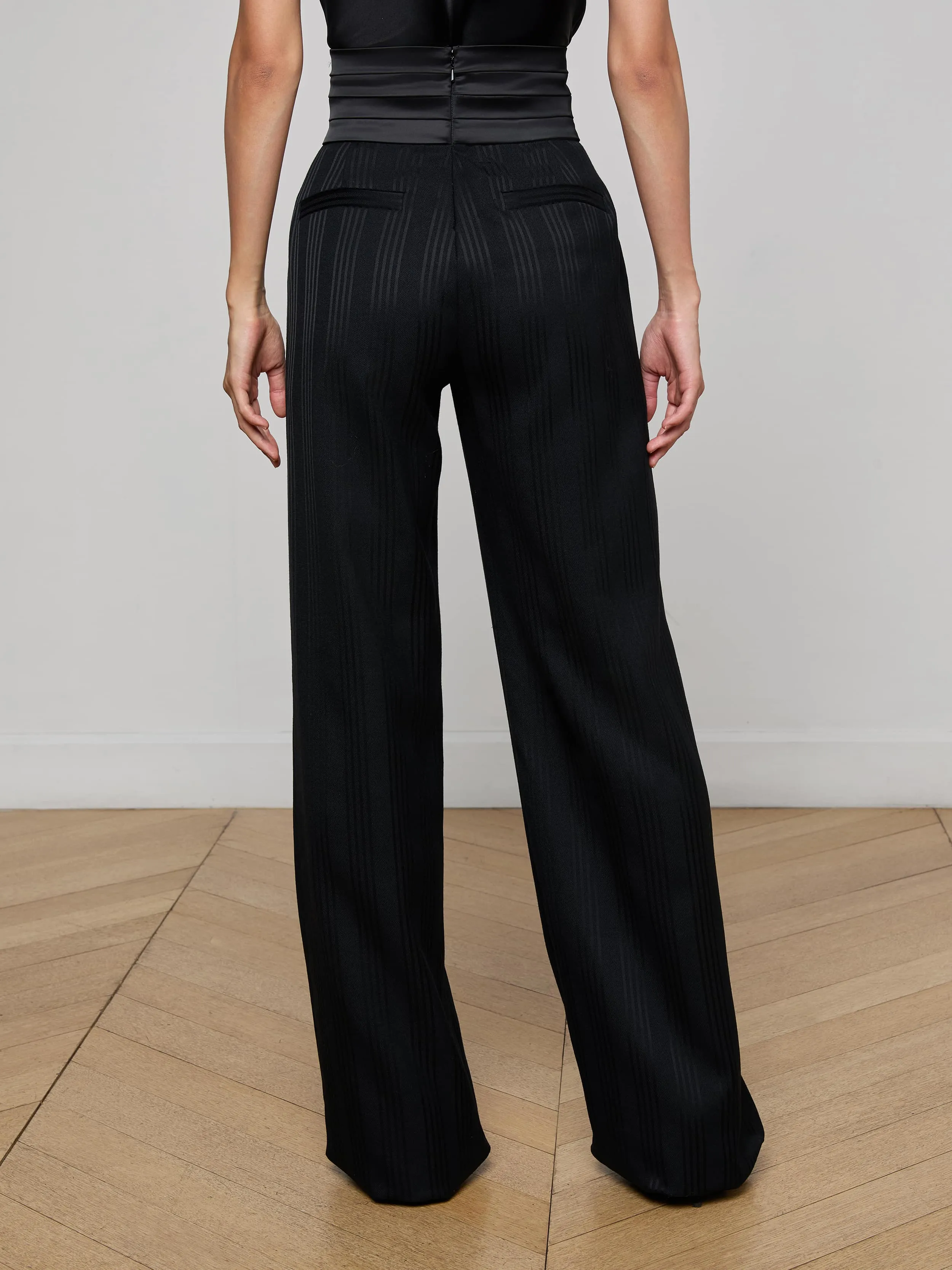 Minerva Cummerbund Trouser sold by L'AGENCE product image thumbnail 4