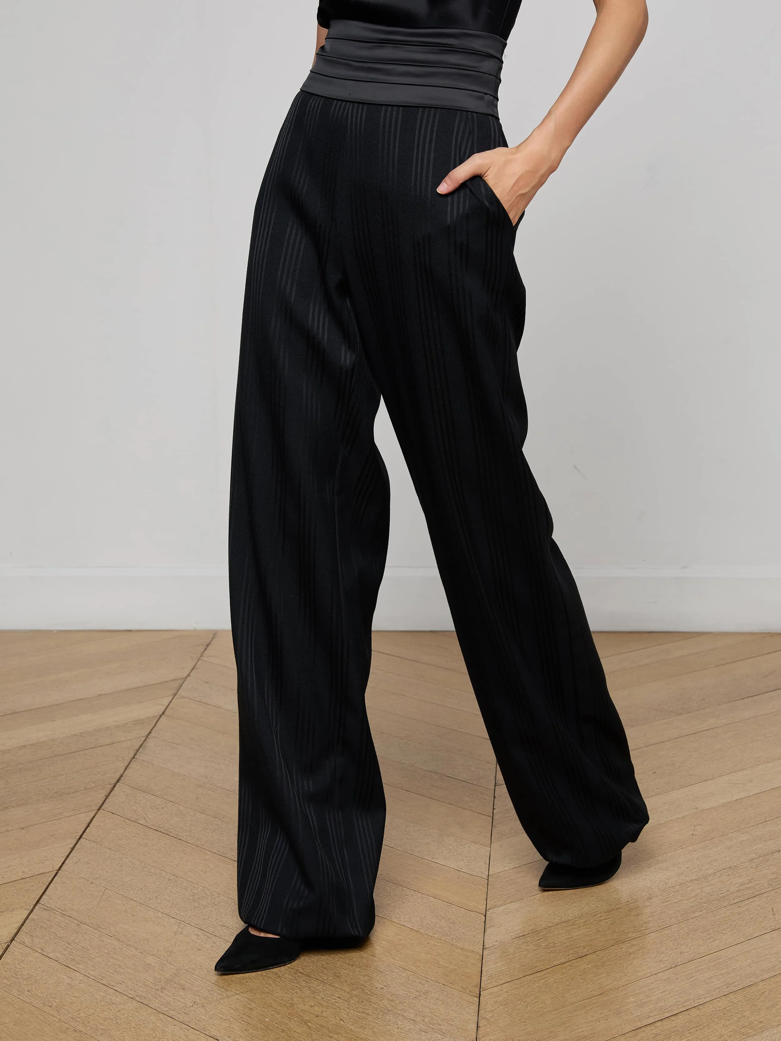 Minerva Cummerbund Trouser sold by L'AGENCE product image thumbnail 3
