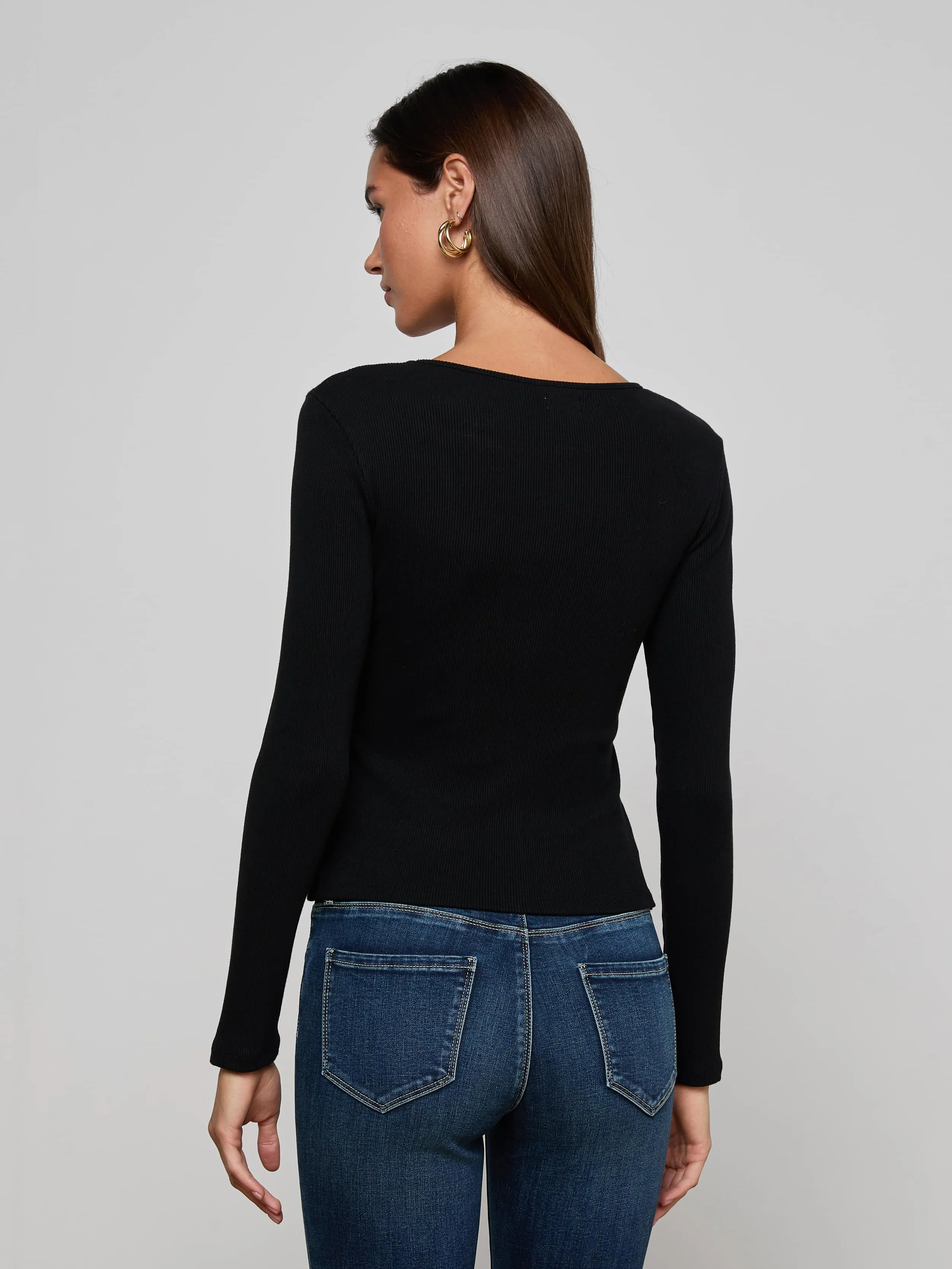 Scarlet Scoopneck Tee sold by L'AGENCE product image thumbnail 4