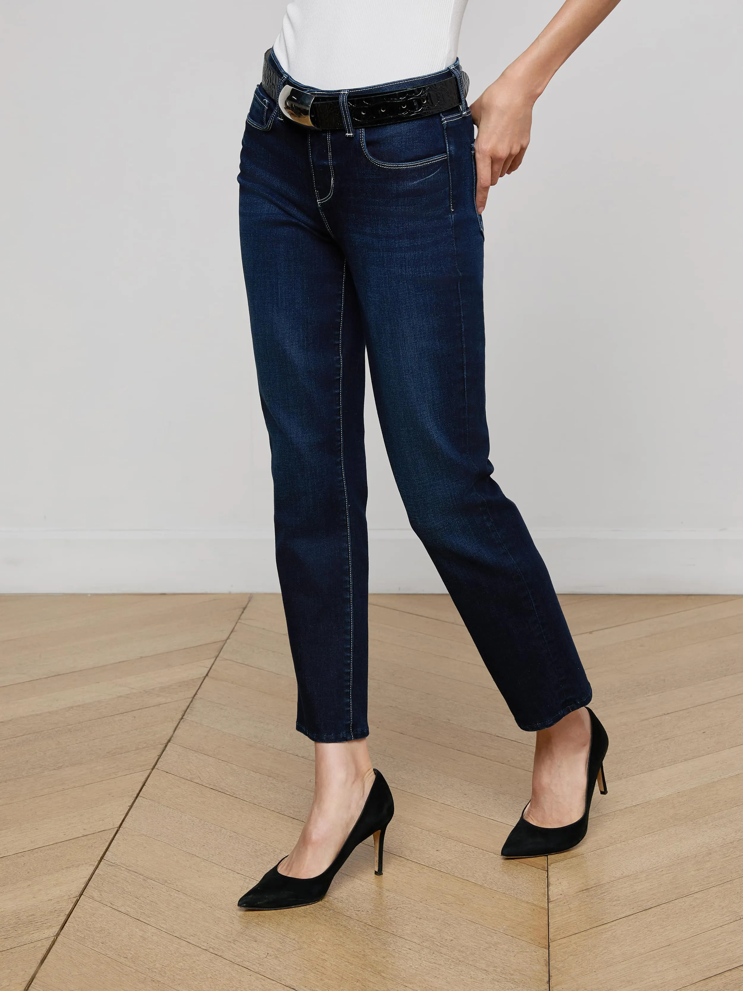 Aiden Low-Rise Slim-Leg Jean sold by L'AGENCE product image thumbnail 3