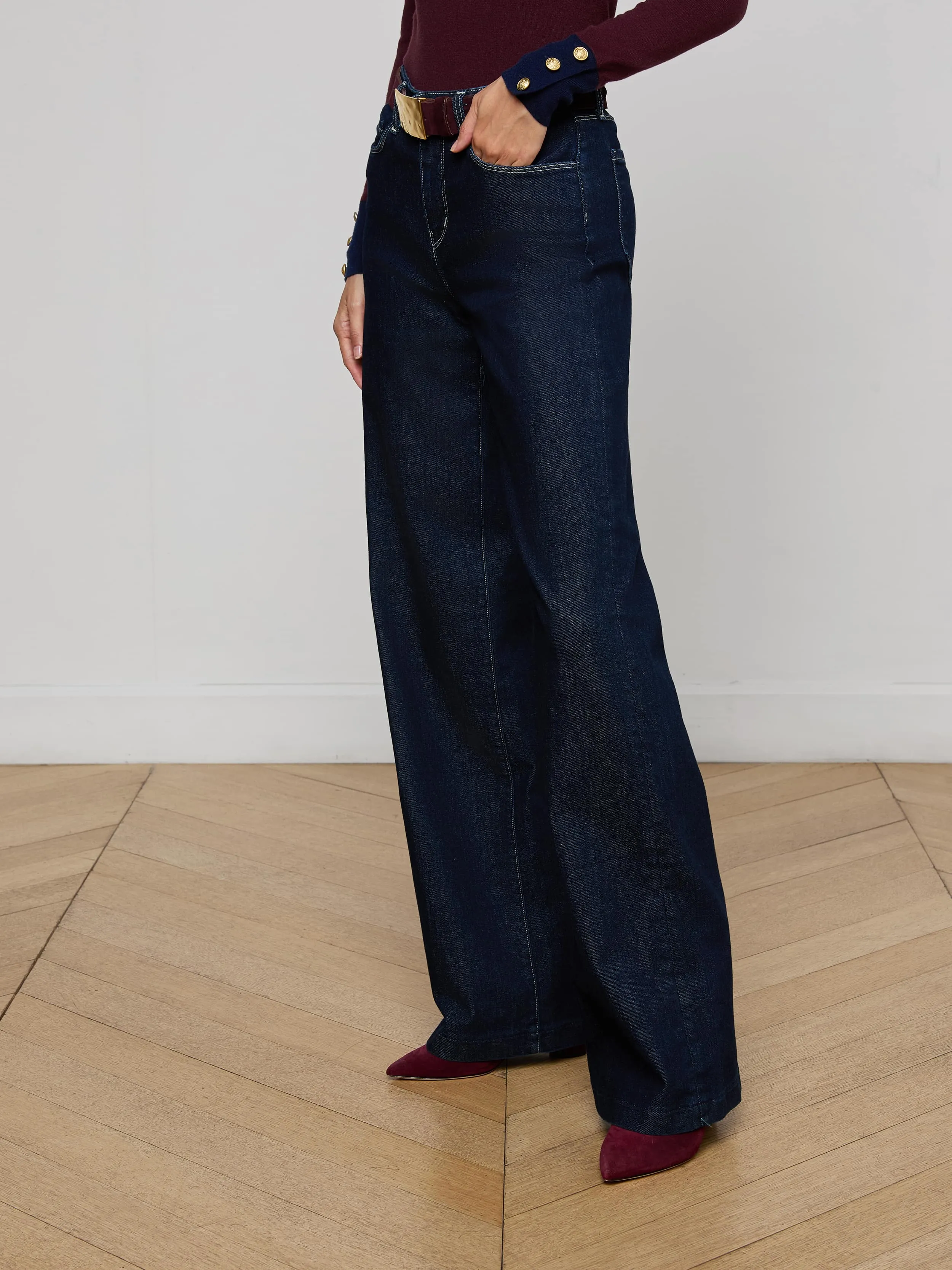 Clayton Wide-Leg Jean sold by L'AGENCE product image thumbnail 4