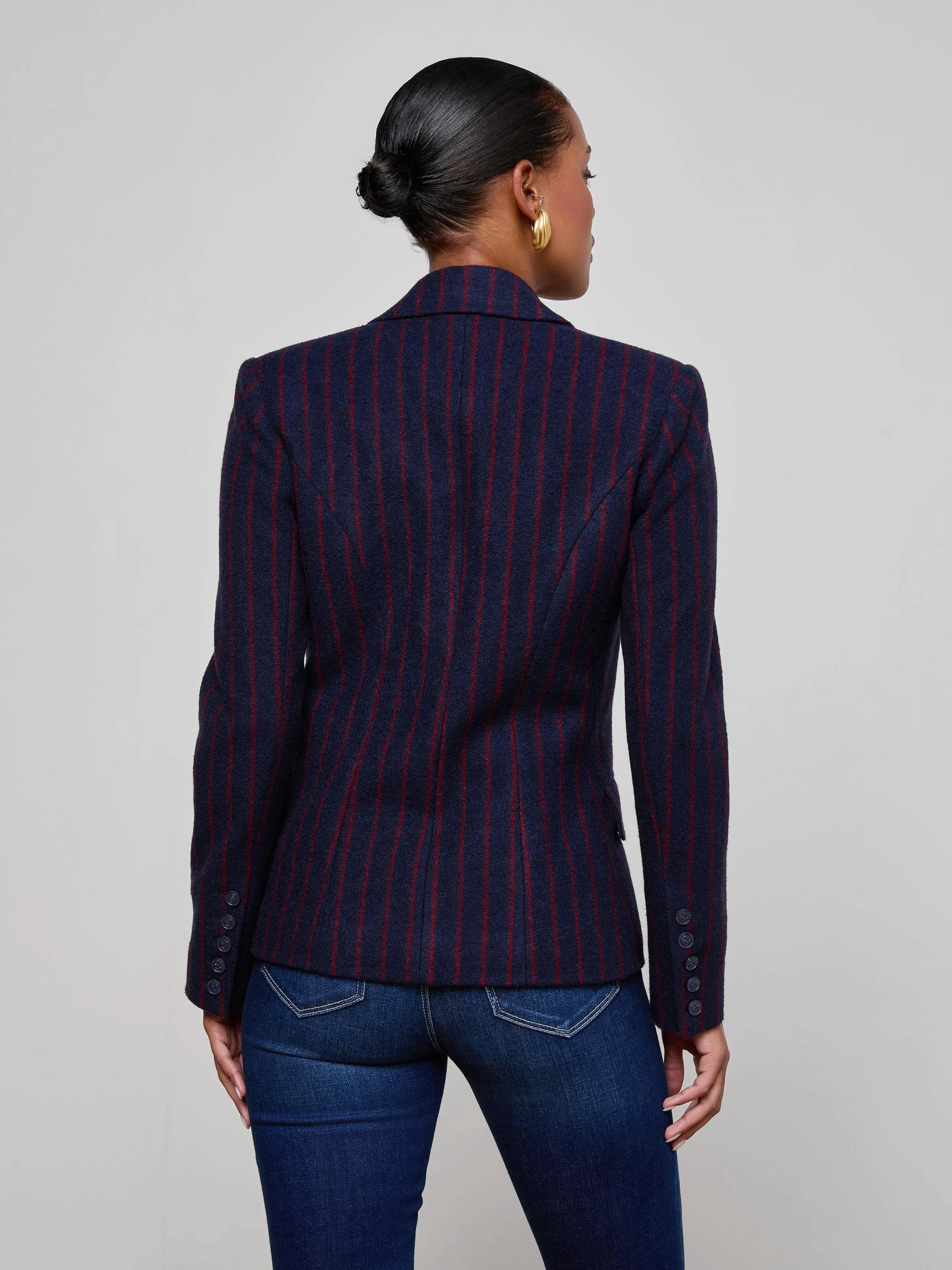 Kenzie Pinstriped Blazer sold by L'AGENCE product image thumbnail 4