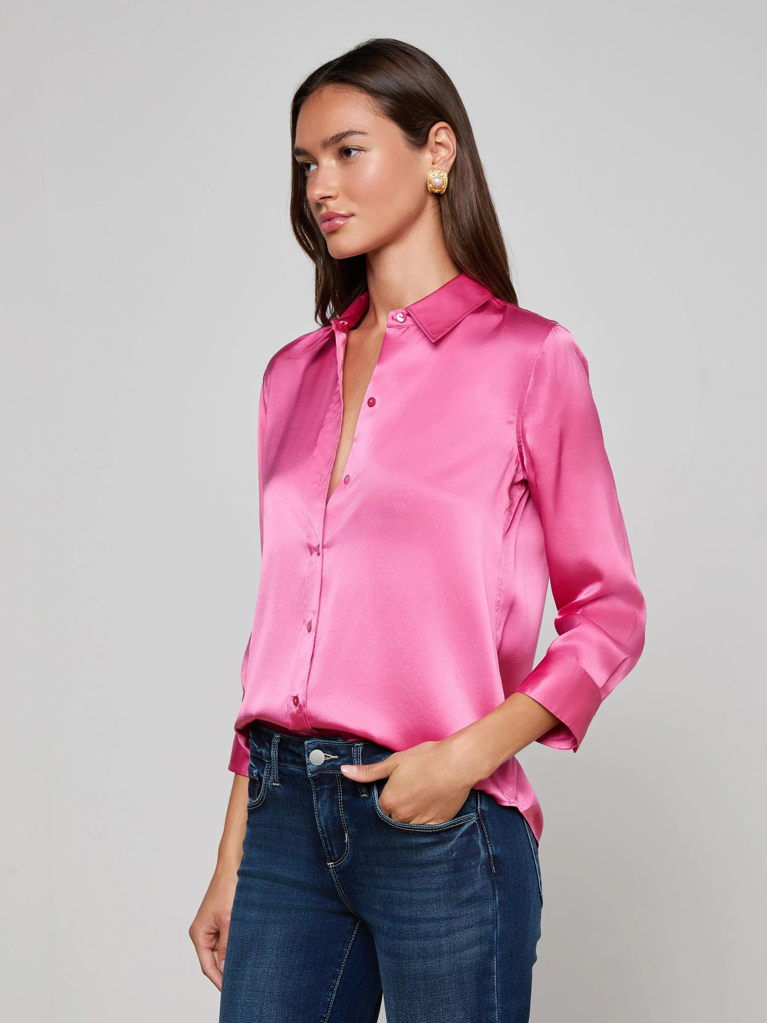 Dani Silk Blouse sold by L'AGENCE product image thumbnail 3