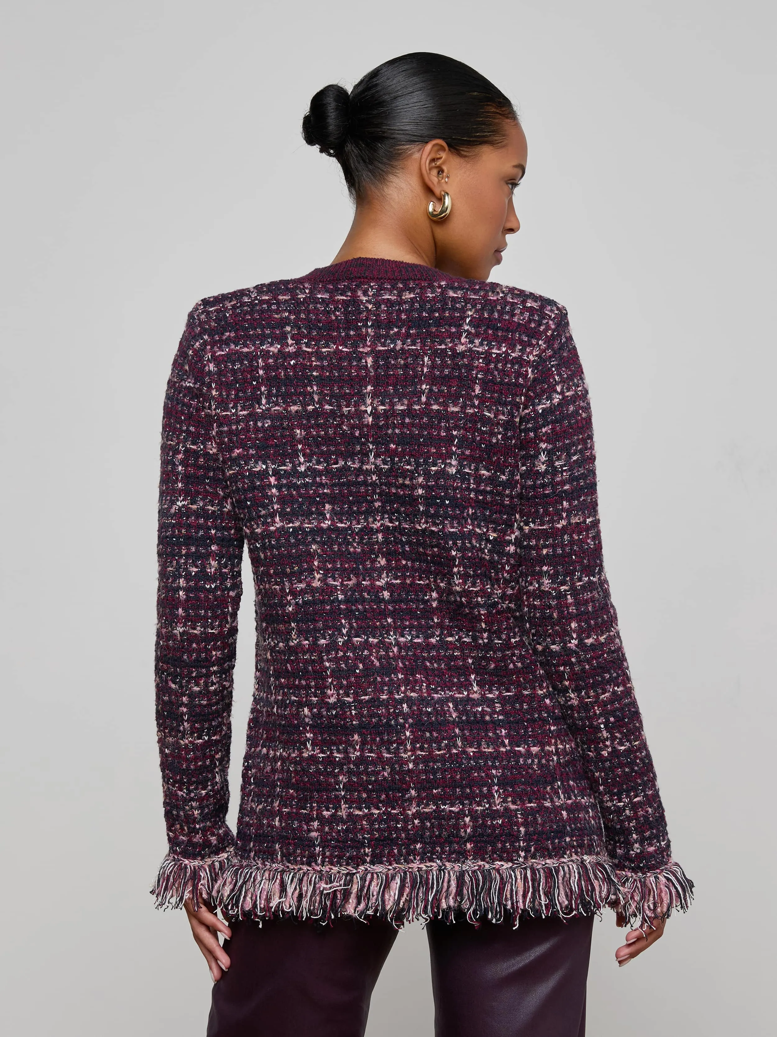 Kastoria Fringe Cardigan sold by L'AGENCE product image thumbnail 4