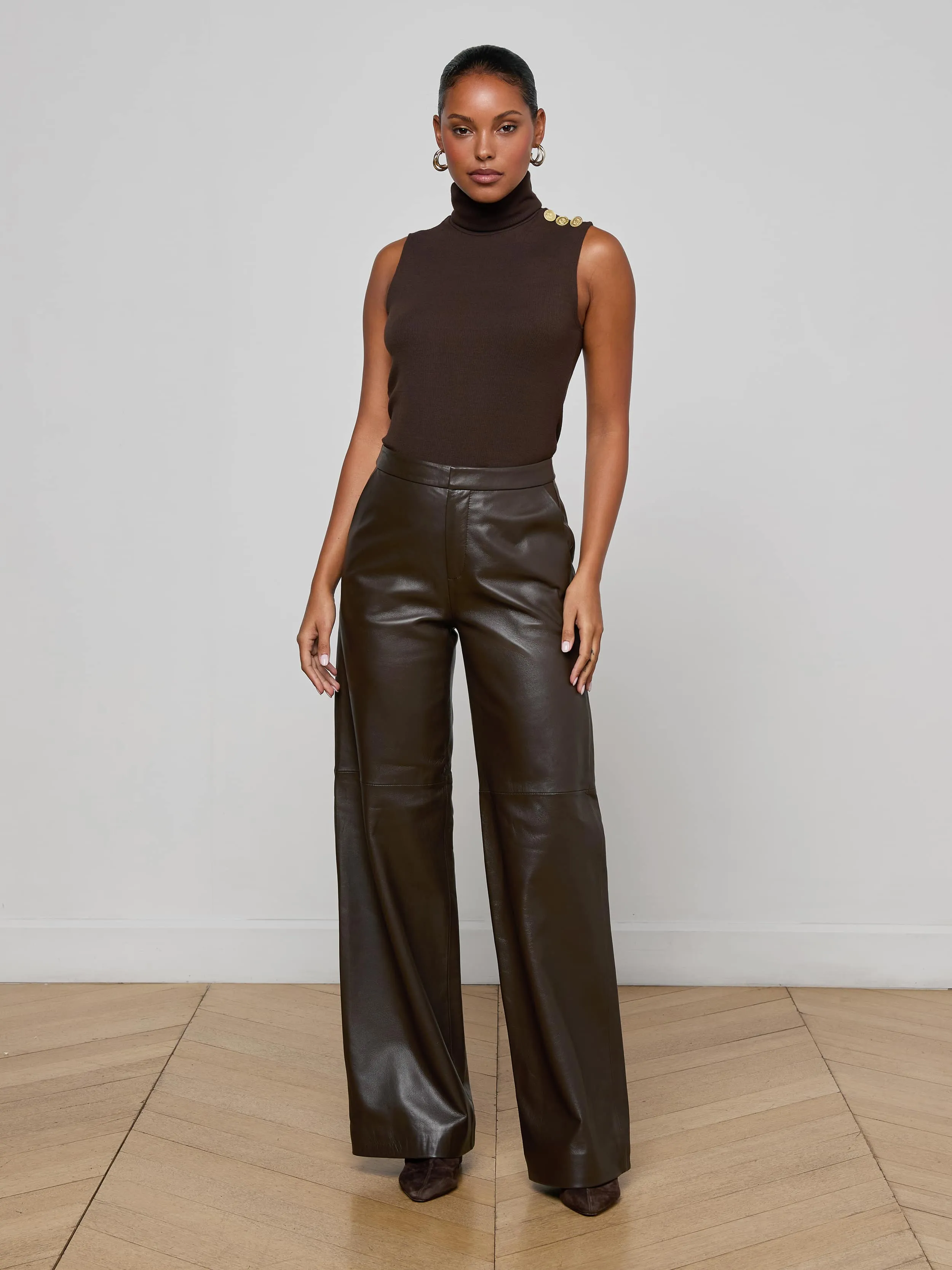 Livvy Leather Trouser sold by L'AGENCE