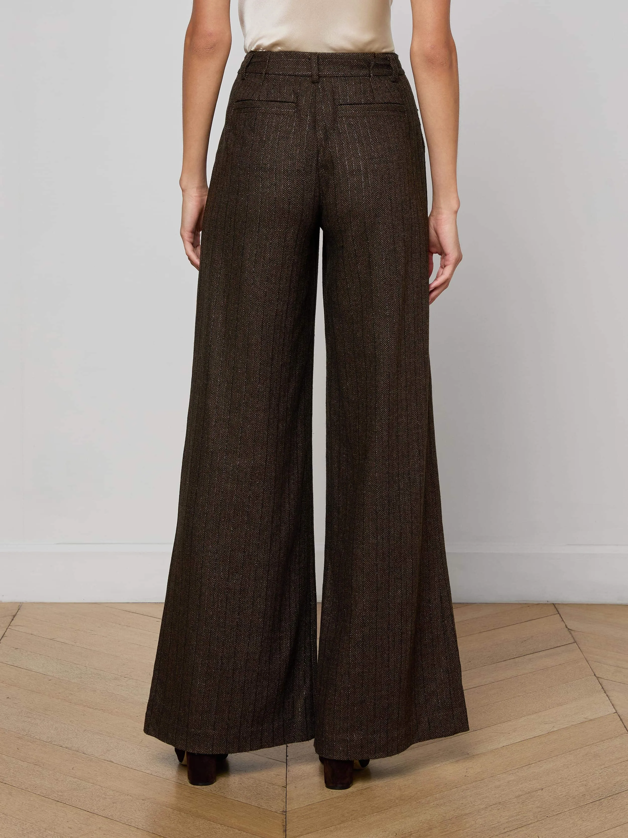 Allanah Pinstriped Trouser sold by L'AGENCE product image thumbnail 4