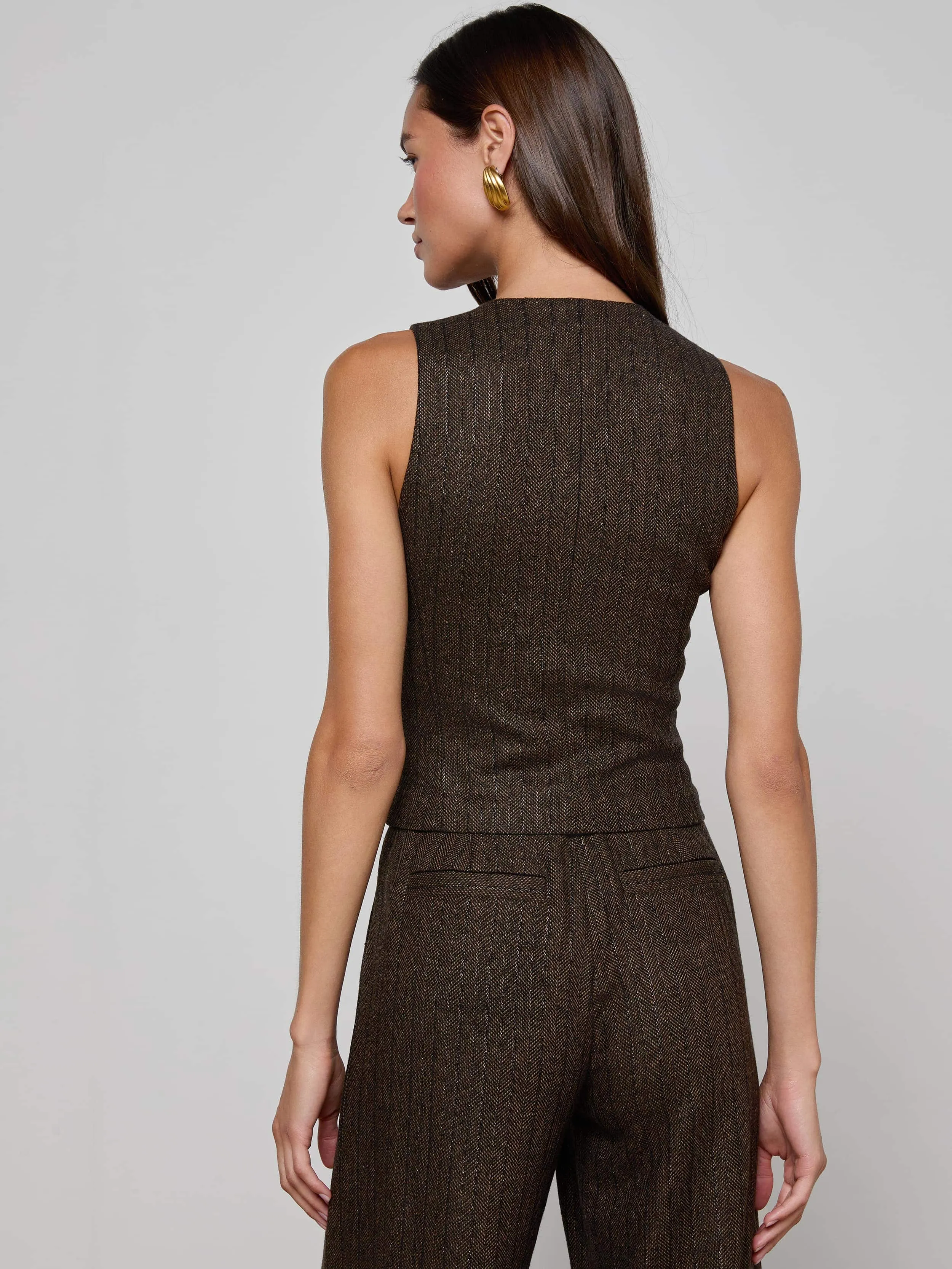 Drina Pinstriped Vest sold by L'AGENCE product image thumbnail 4