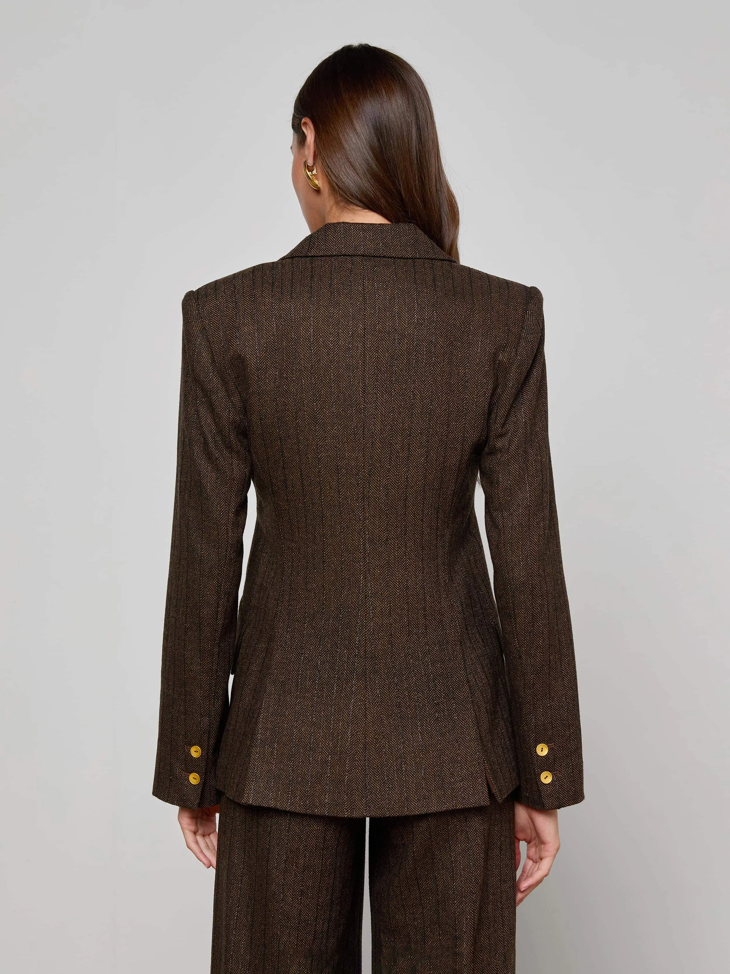 Chamberlain Pinstriped Blazer sold by L'AGENCE product image thumbnail 4