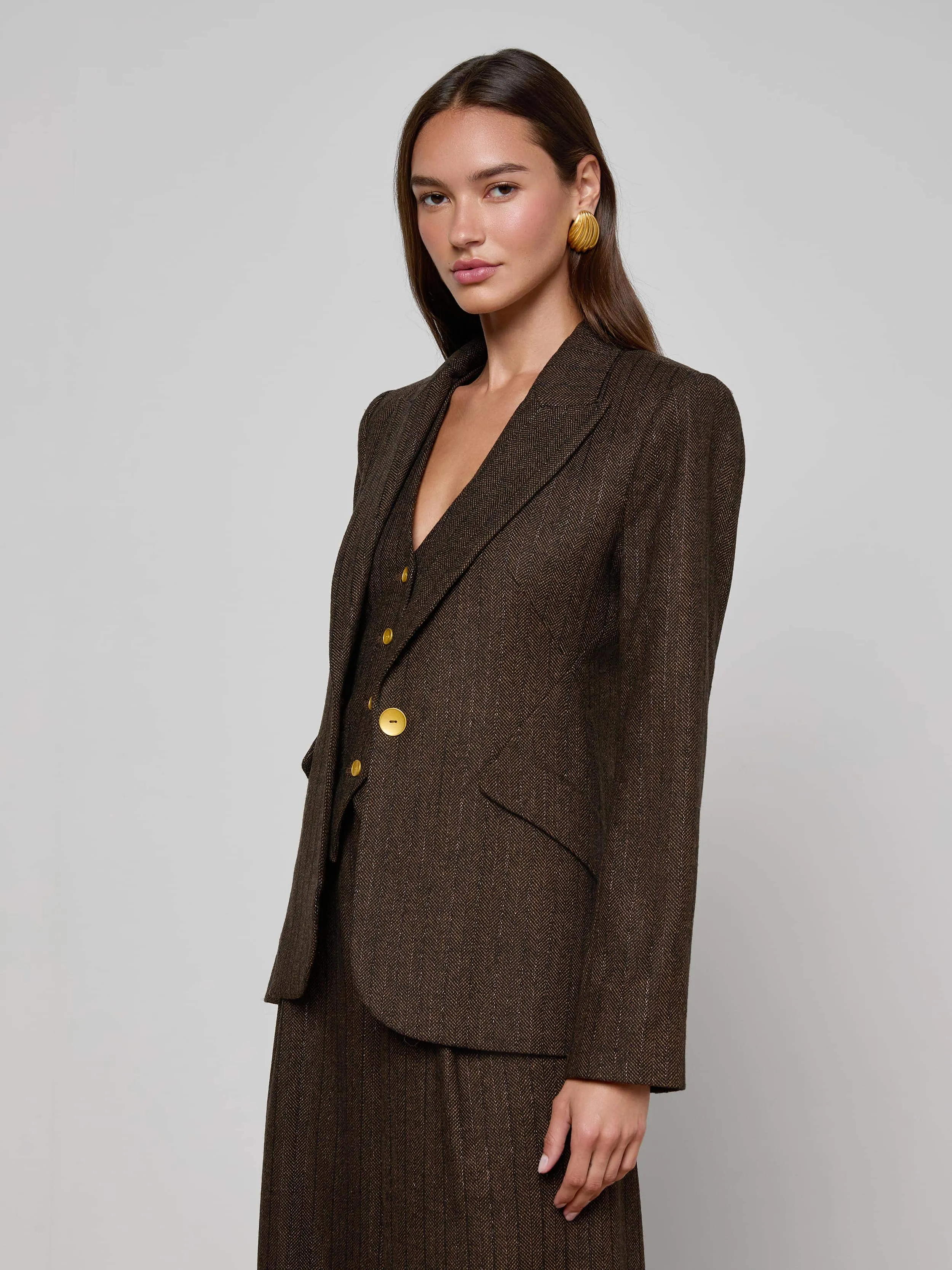 Chamberlain Pinstriped Blazer sold by L'AGENCE product image thumbnail 2