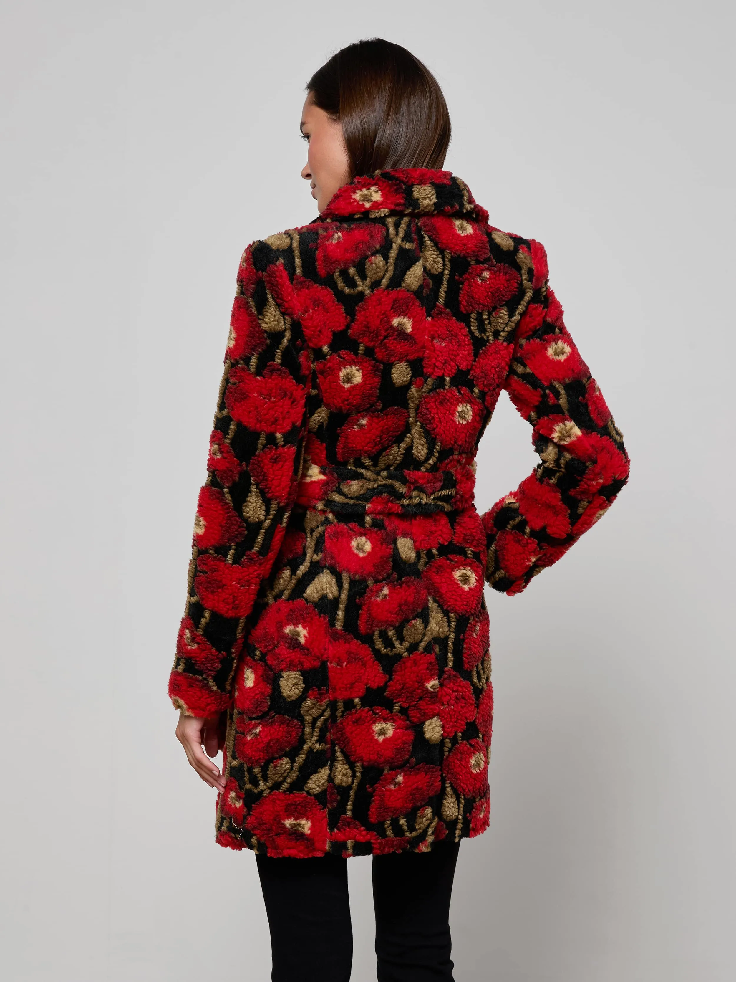 Tristan Sherpa Midi Coat sold by L'AGENCE product image thumbnail 4