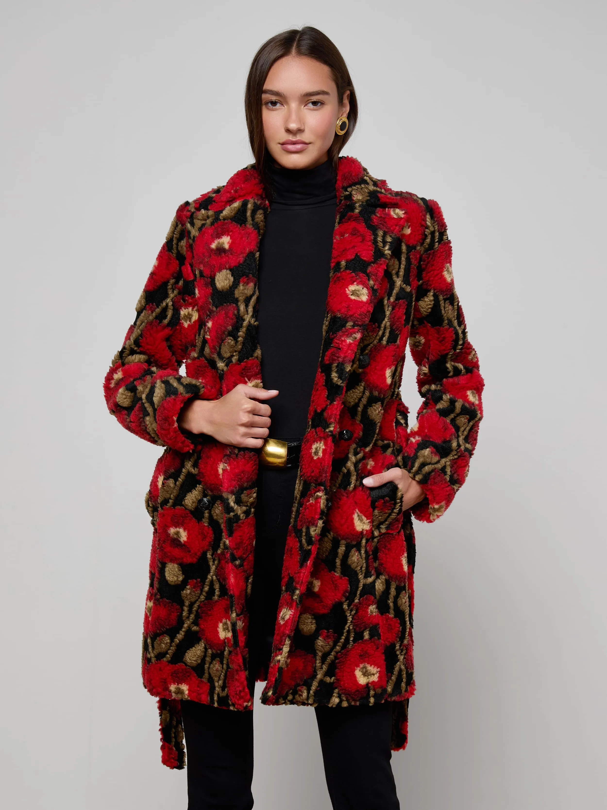 Tristan Sherpa Midi Coat sold by L'AGENCE