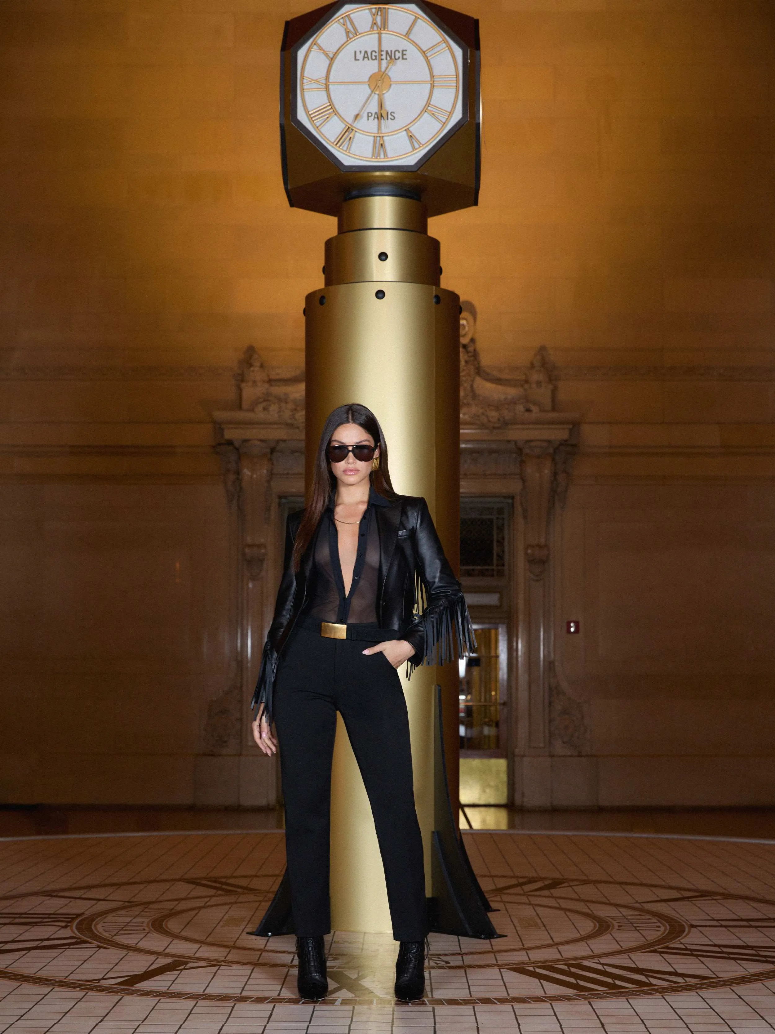 Vashti Fringed Leather Blazer sold by L'AGENCE product image thumbnail 5