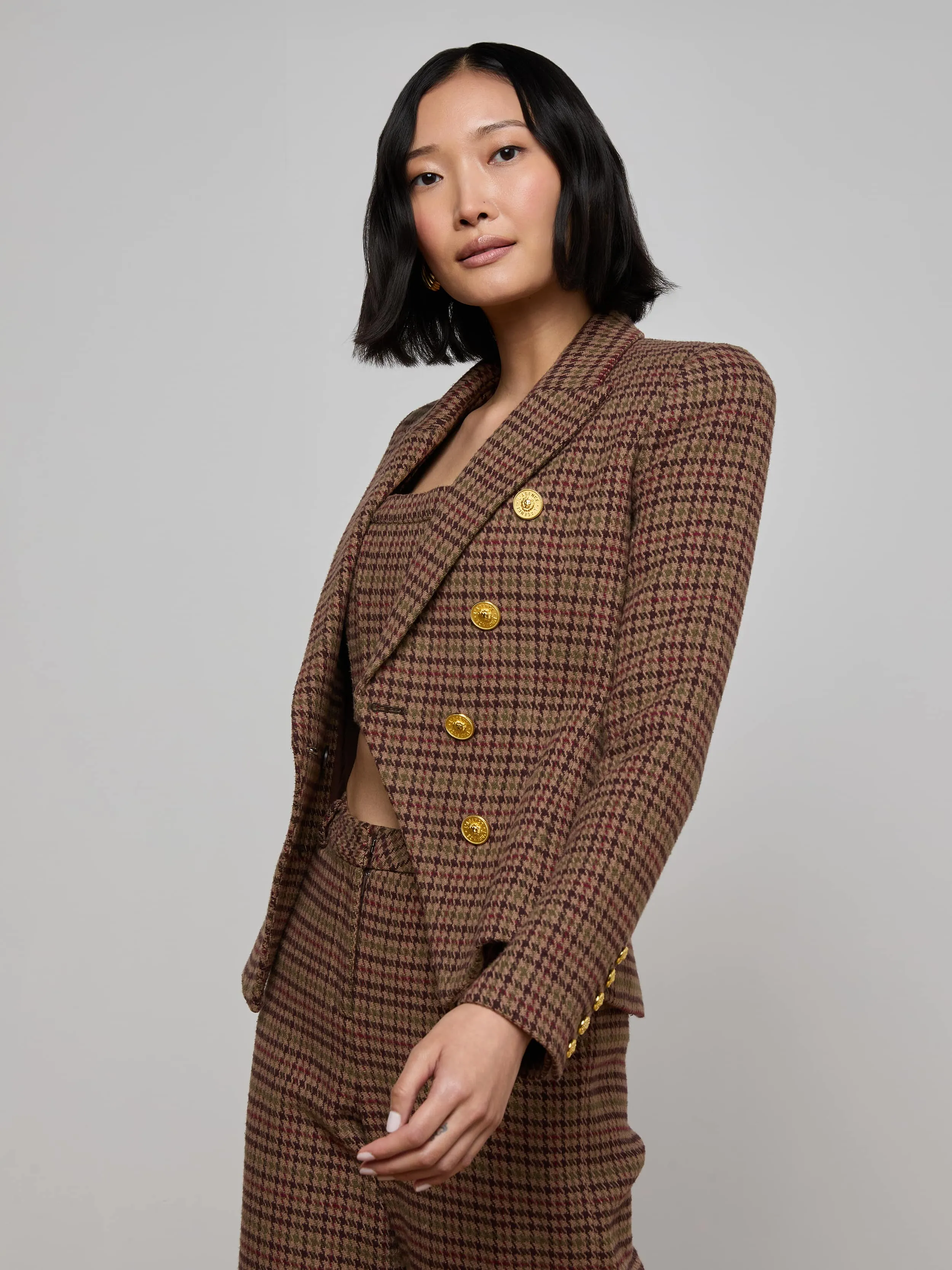 Bethany Houndstooth Blazer sold by L'AGENCE product image thumbnail 3