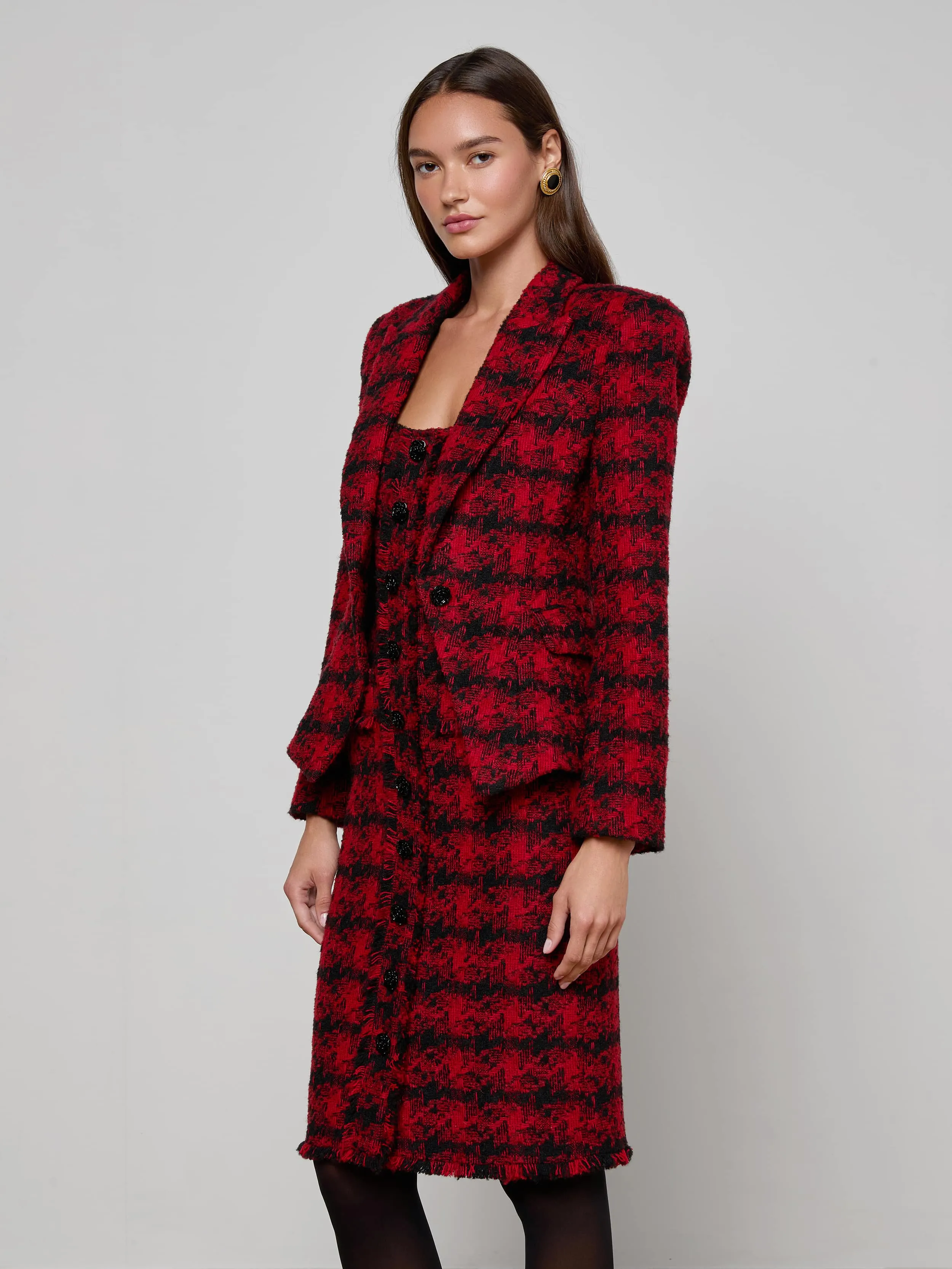 Kaisley Tweed Blazer sold by L'AGENCE product image thumbnail 2