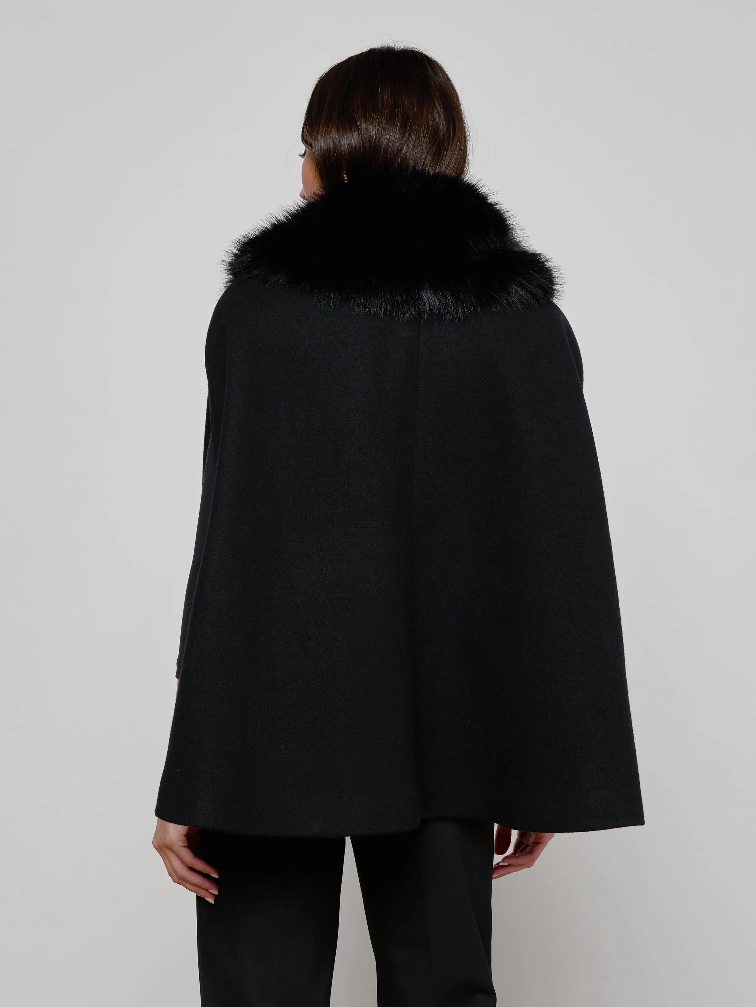 Chana Faux Fur Cape sold by L'AGENCE product image thumbnail 4