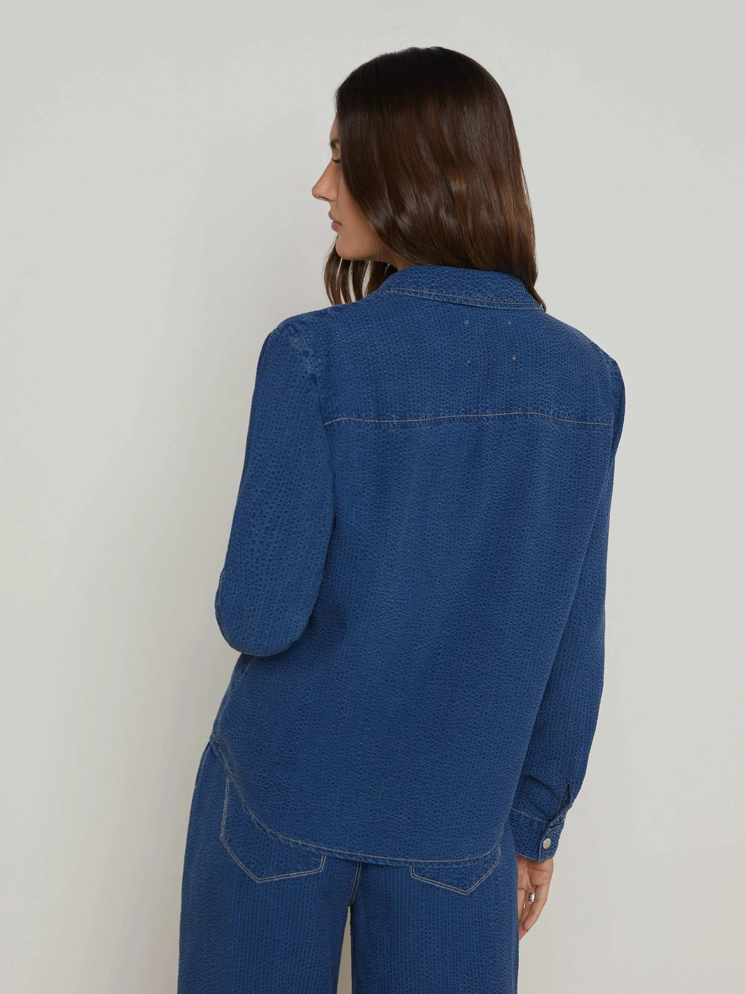 Isla Chambray Shirt sold by L'AGENCE product image thumbnail 4