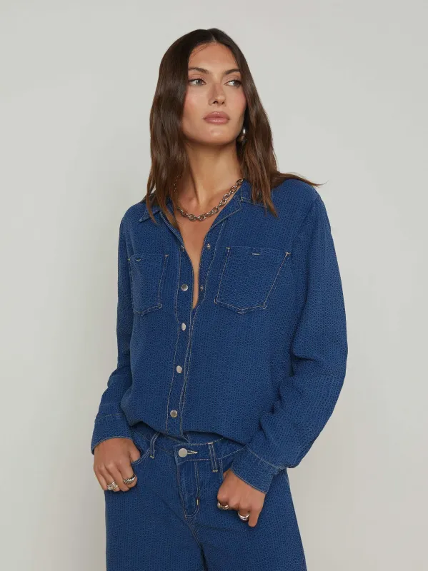 Isla Chambray Shirt sold by L'AGENCE