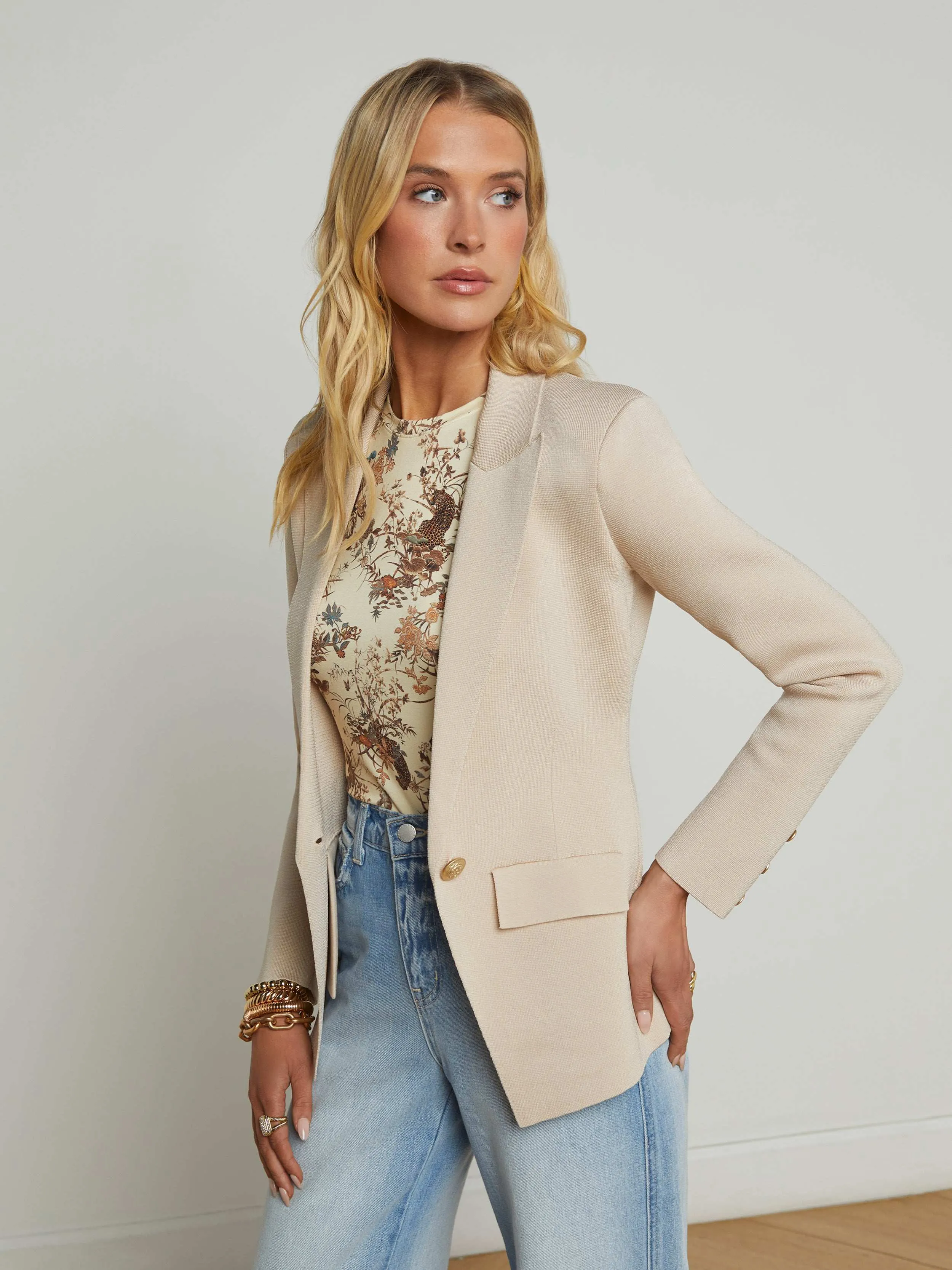 Chamberlain Knit Blazer sold by L'AGENCE product image thumbnail 2