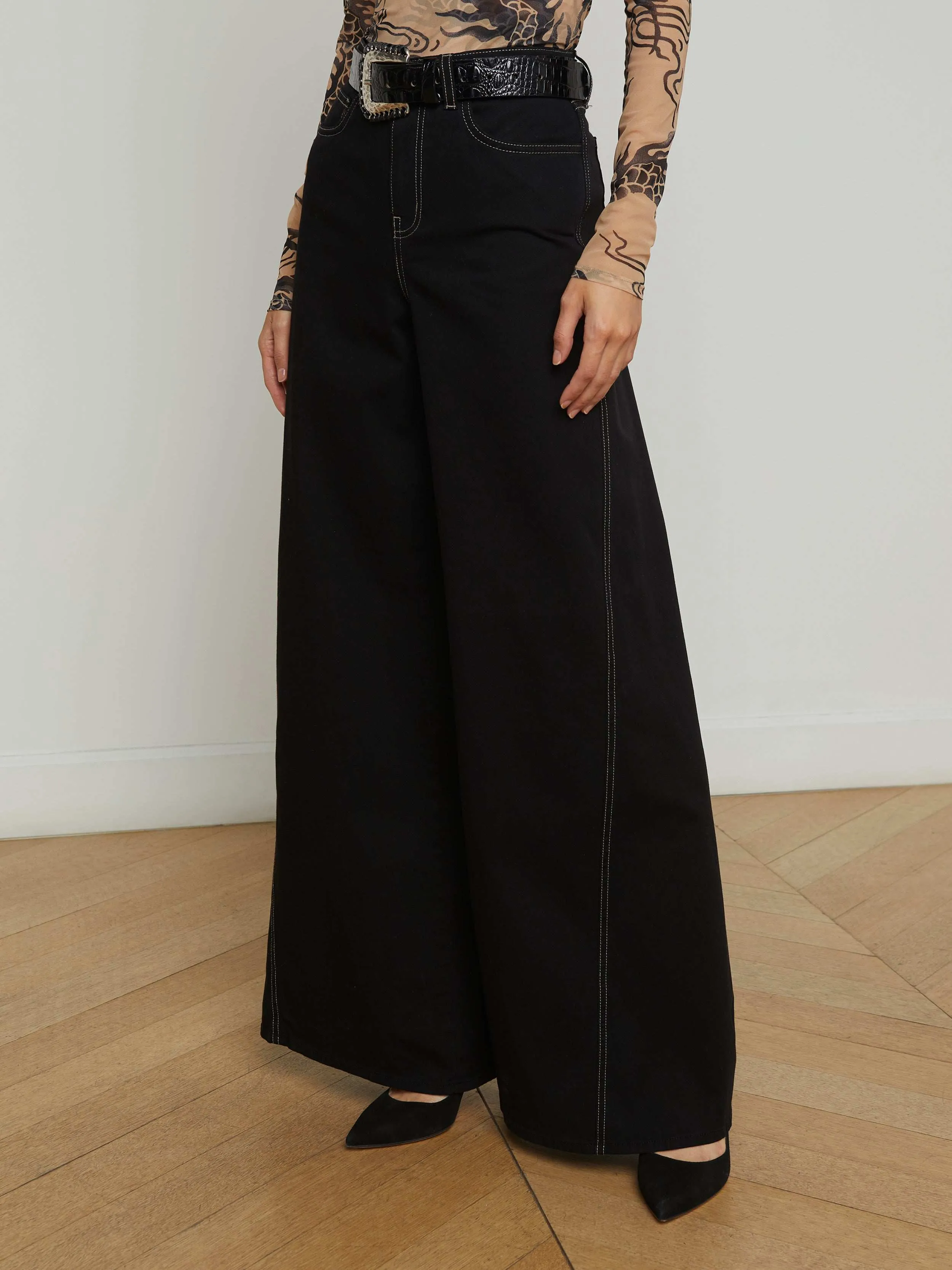 Beau Wide-Leg Jean sold by L'AGENCE product image thumbnail 3