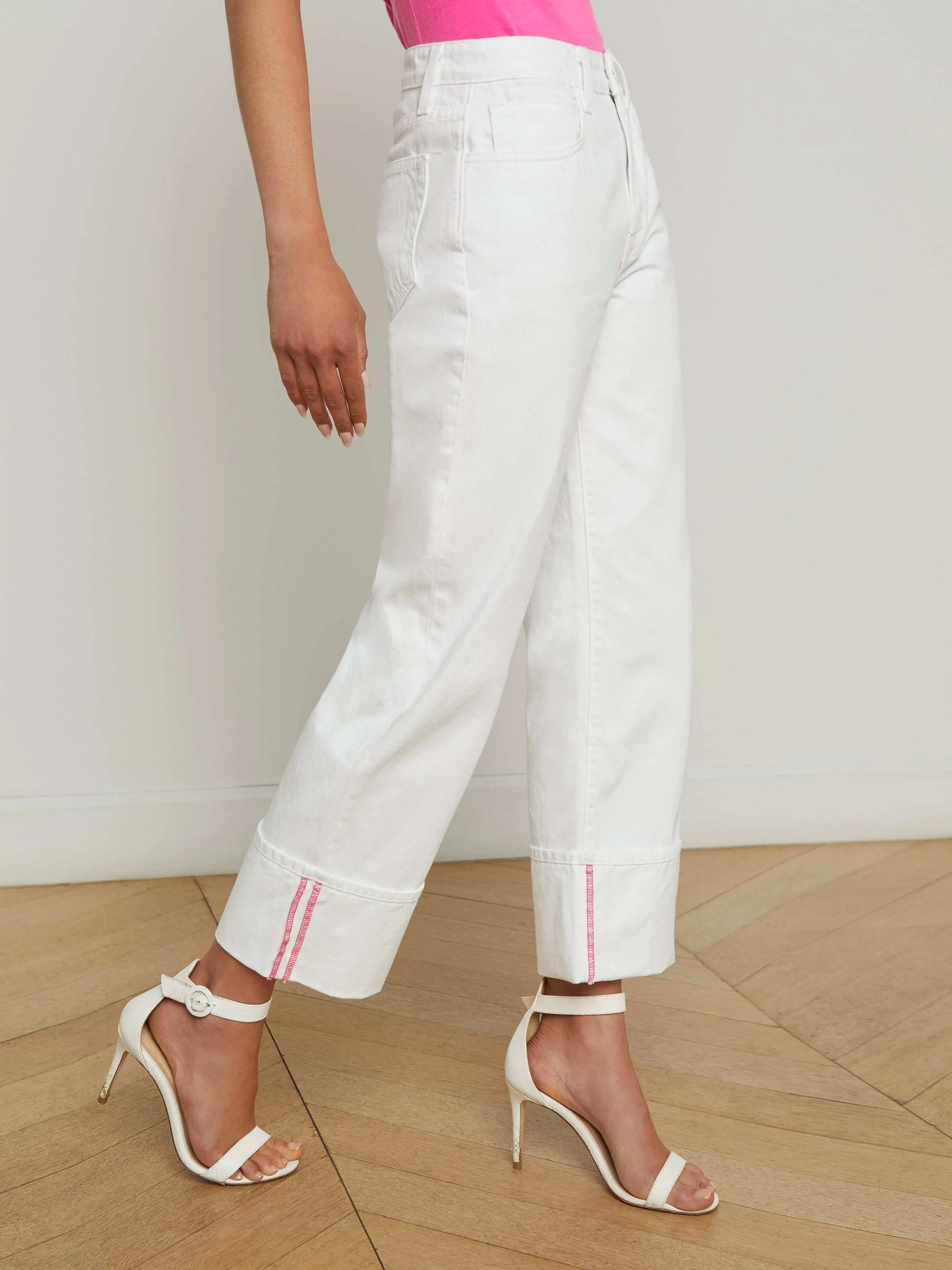 Leighton Cropped Cuffed Jean sold by L'AGENCE product image thumbnail 3