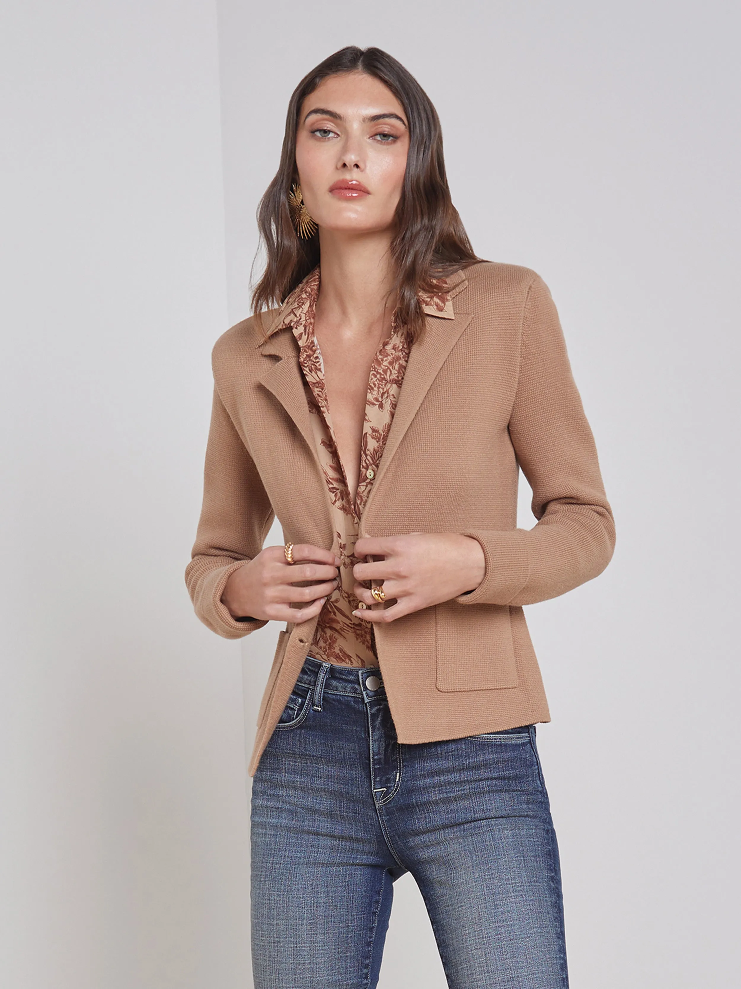 Sofia Knit Blazer sold by L'AGENCE product image thumbnail 3