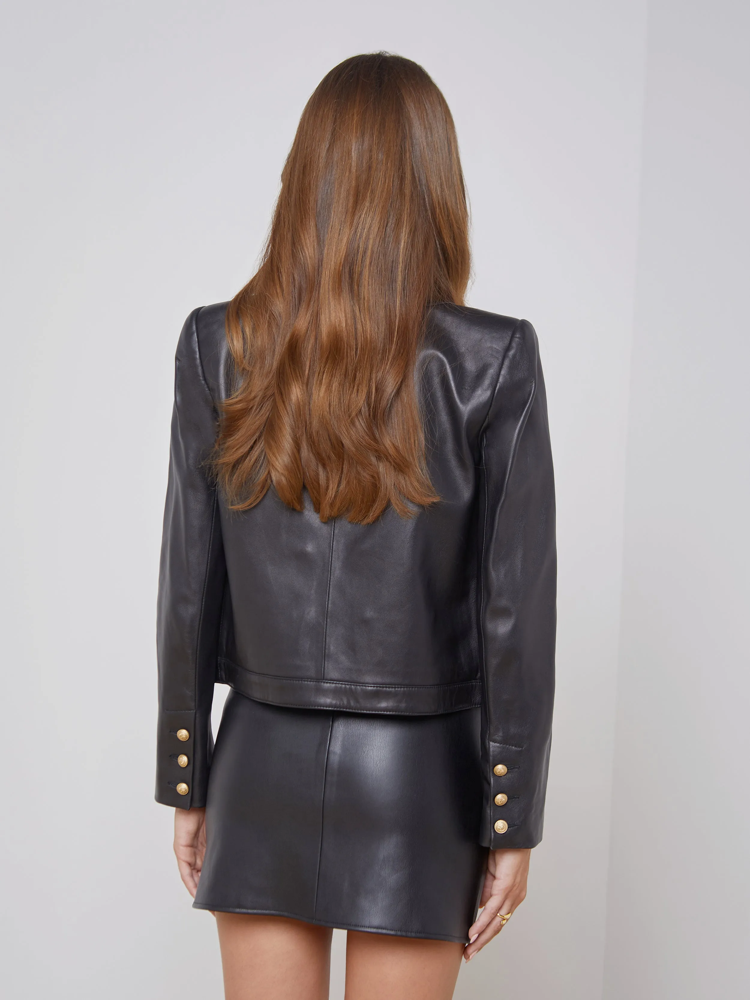 Jayde Leather Jacket sold by L'AGENCE product image thumbnail 4