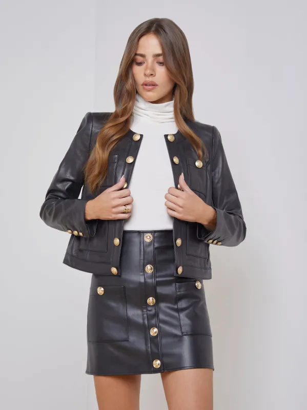 Jayde Leather Jacket sold by L'AGENCE