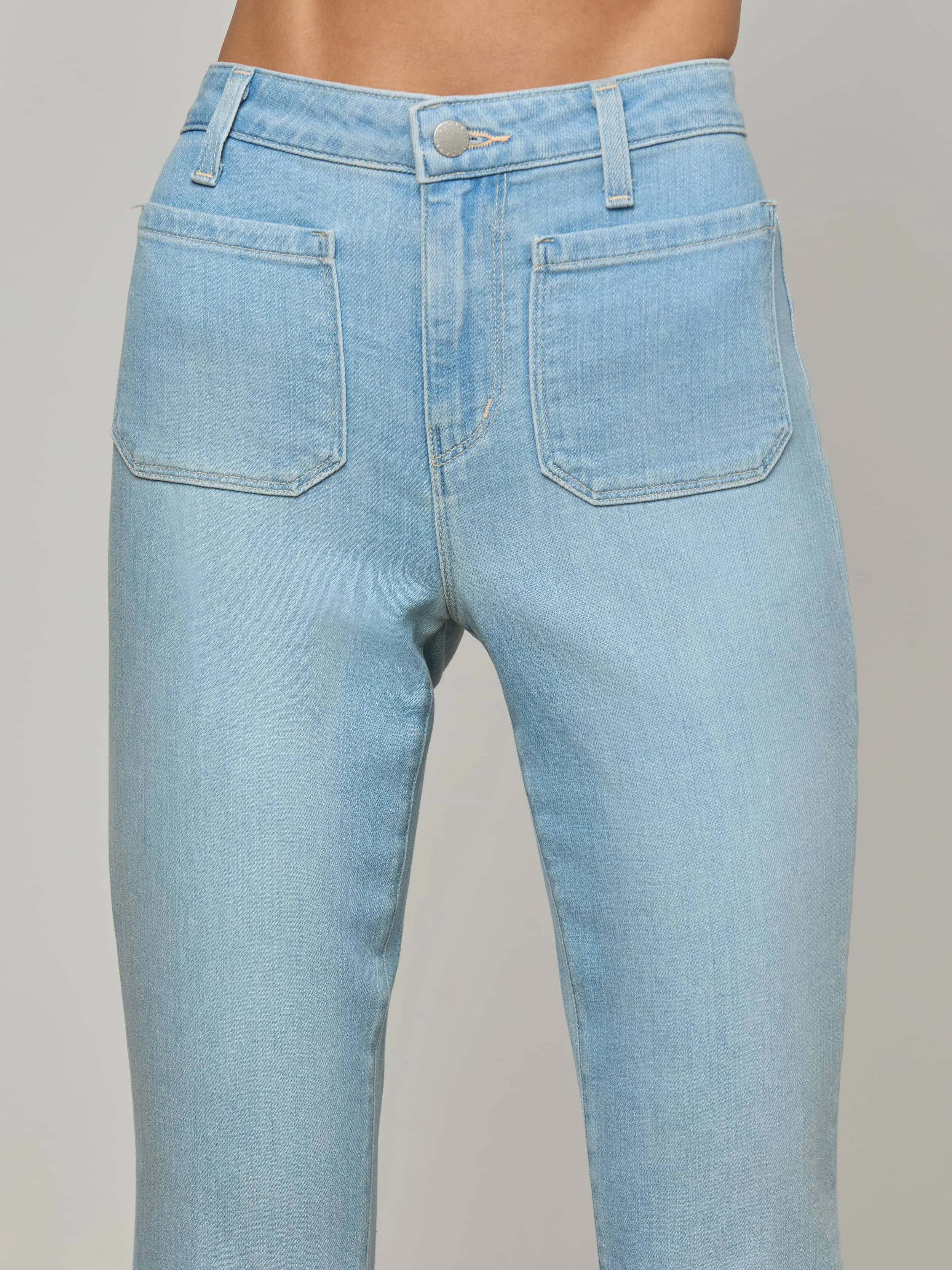 Noya Cropped Slim Flare Jean sold by L'AGENCE product image thumbnail 4