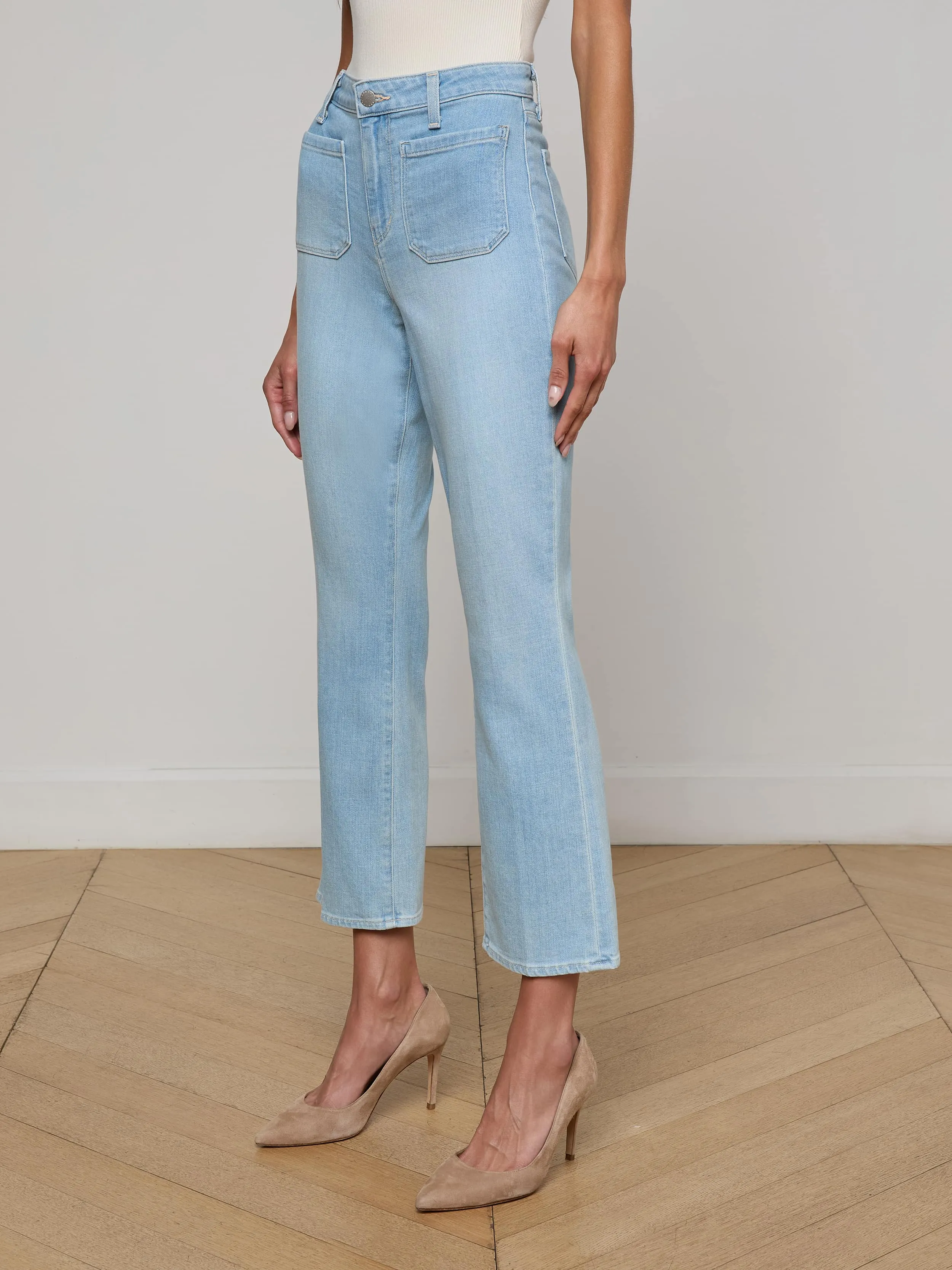 Noya Cropped Slim Flare Jean sold by L'AGENCE product image thumbnail 3