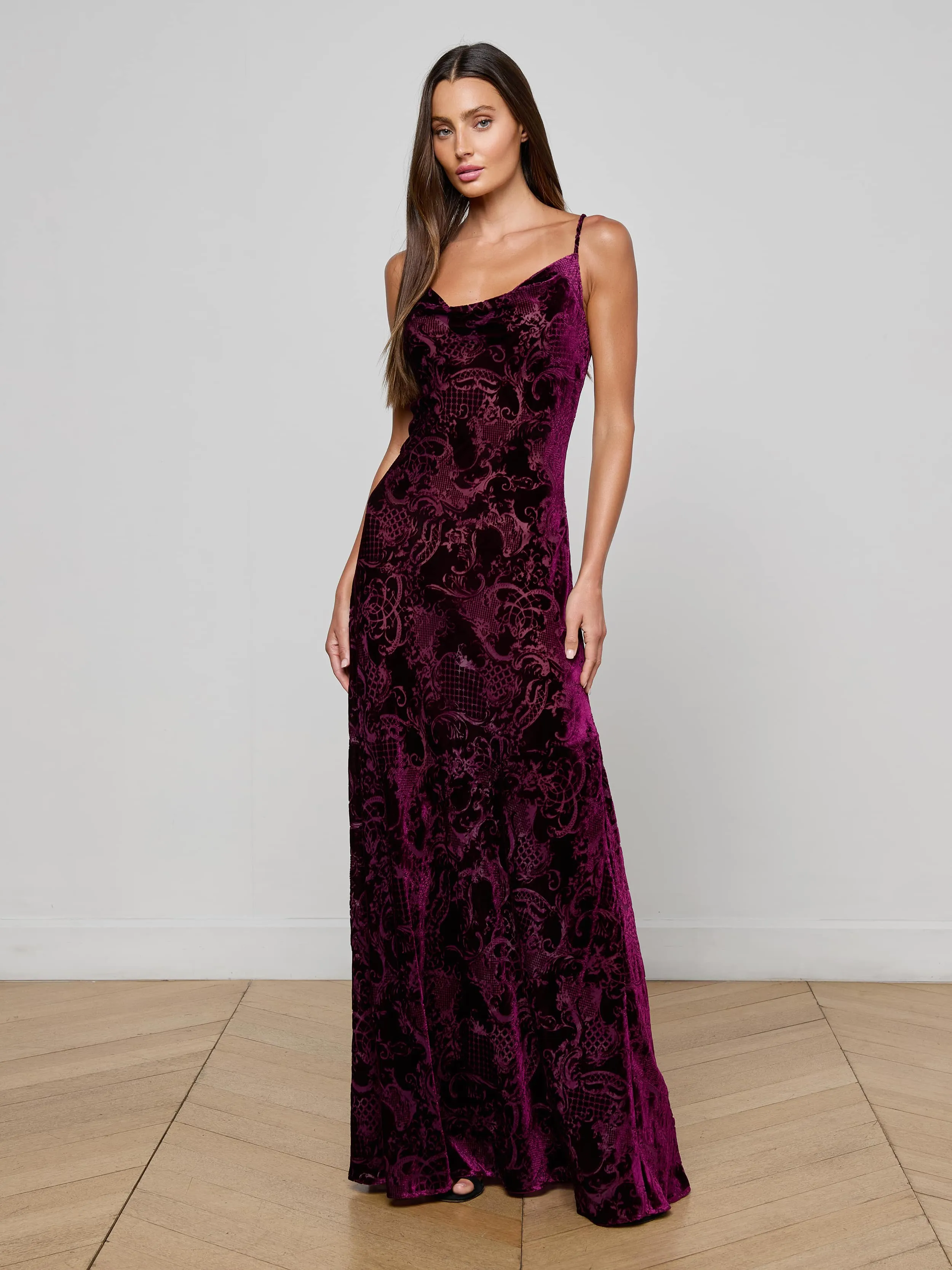 Christine Burnout Velvet Dress sold by L'AGENCE