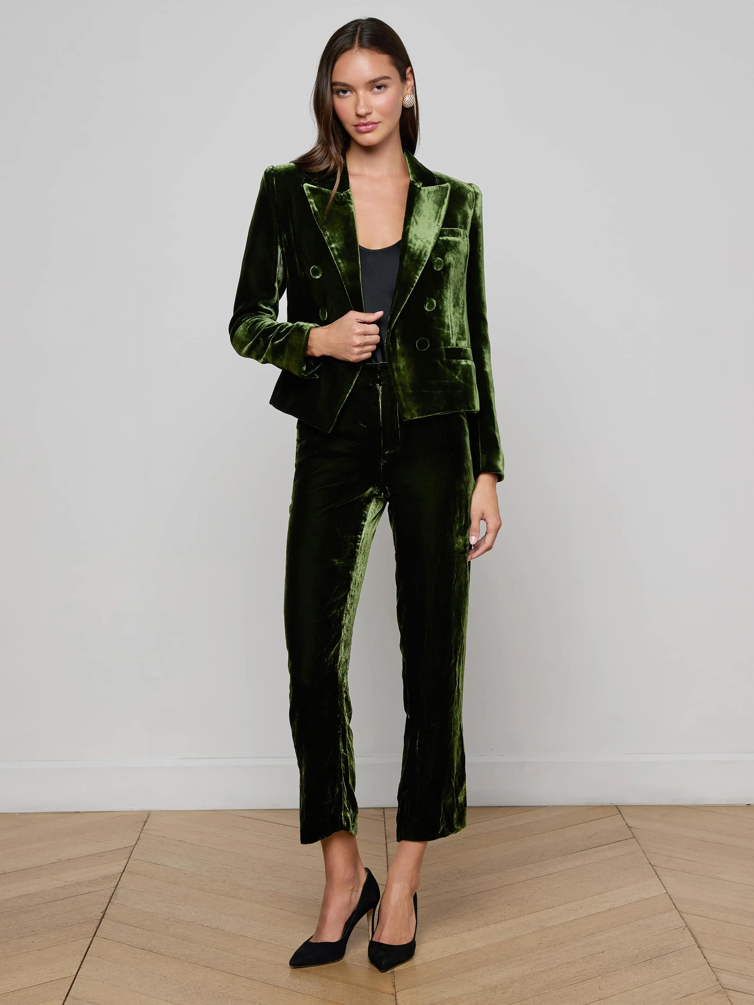 Brooke Velvet Blazer sold by L'AGENCE product image thumbnail 3