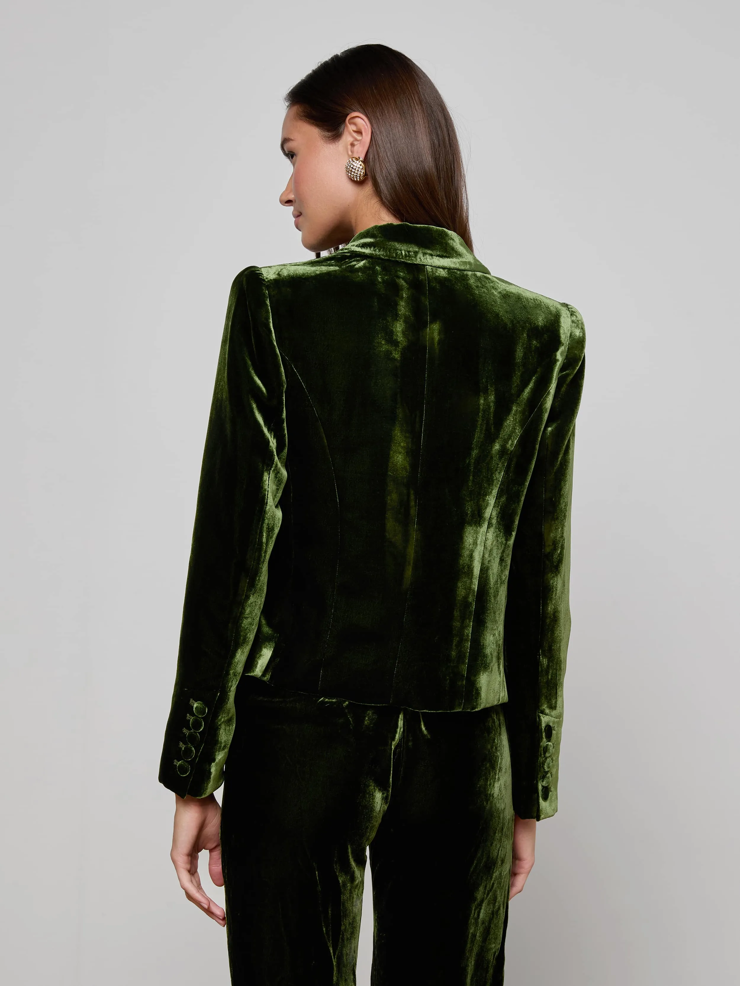 Brooke Velvet Blazer sold by L'AGENCE product image thumbnail 4