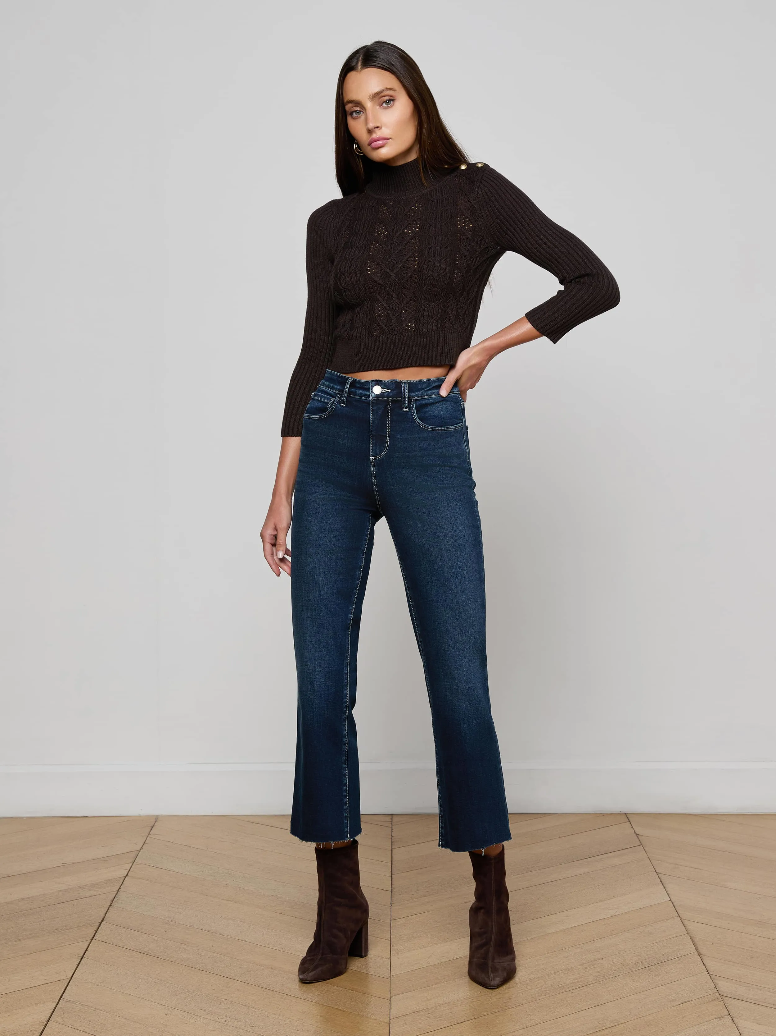 Kamdyn Cropped Sweater sold by L'AGENCE product image thumbnail 3