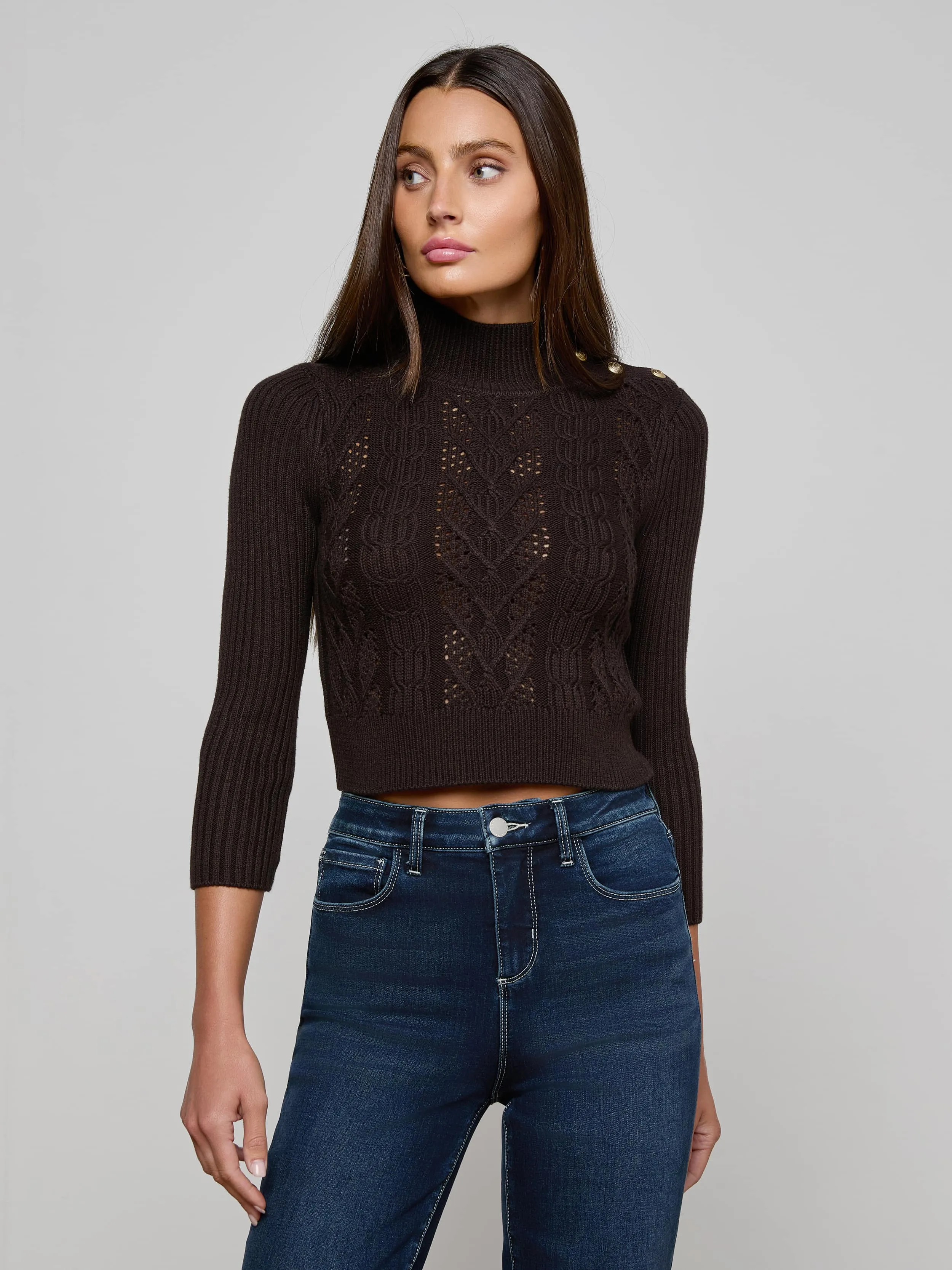 Kamdyn Cropped Sweater sold by L'AGENCE