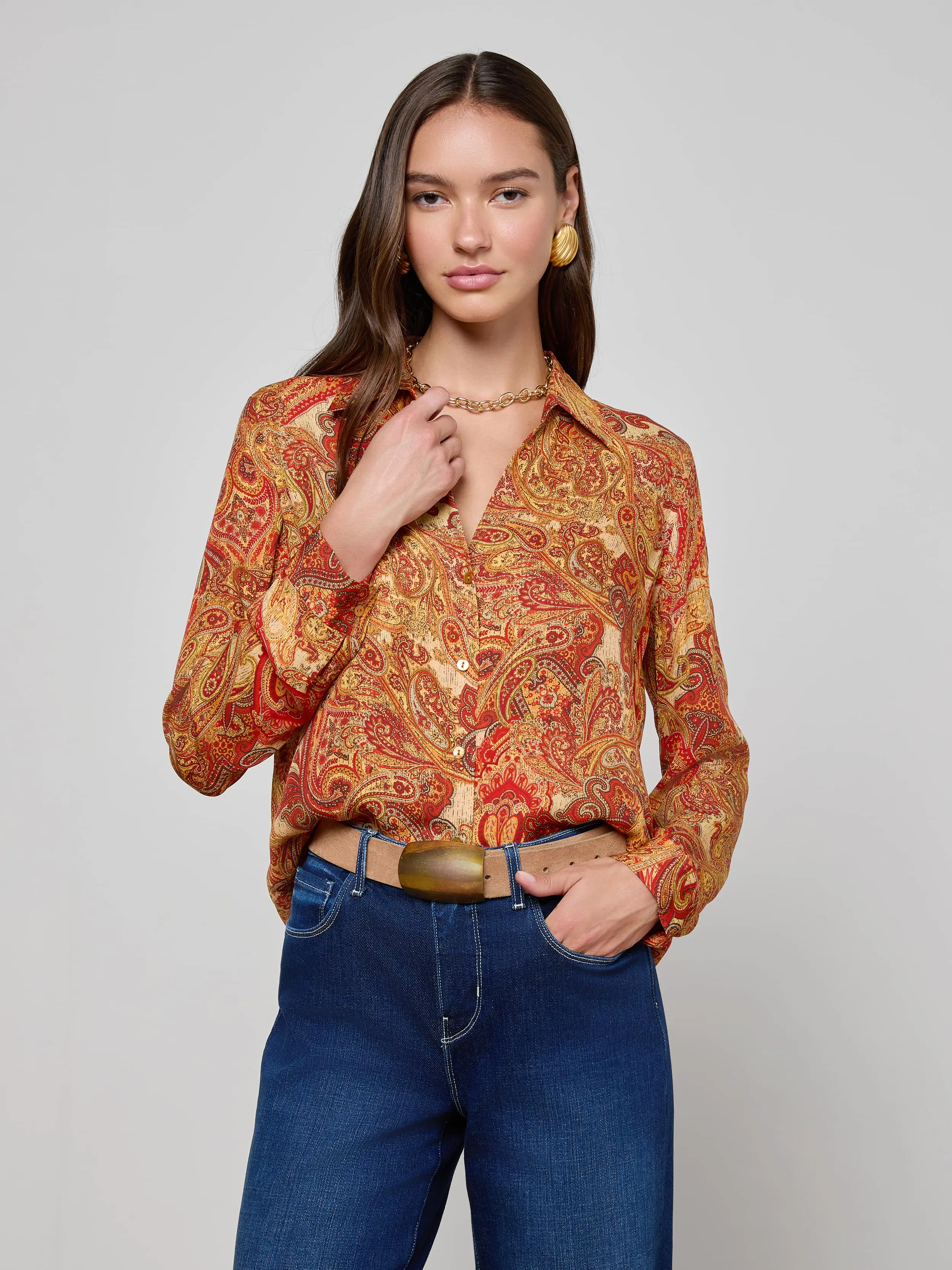 Nina Silk Blouse sold by L'AGENCE