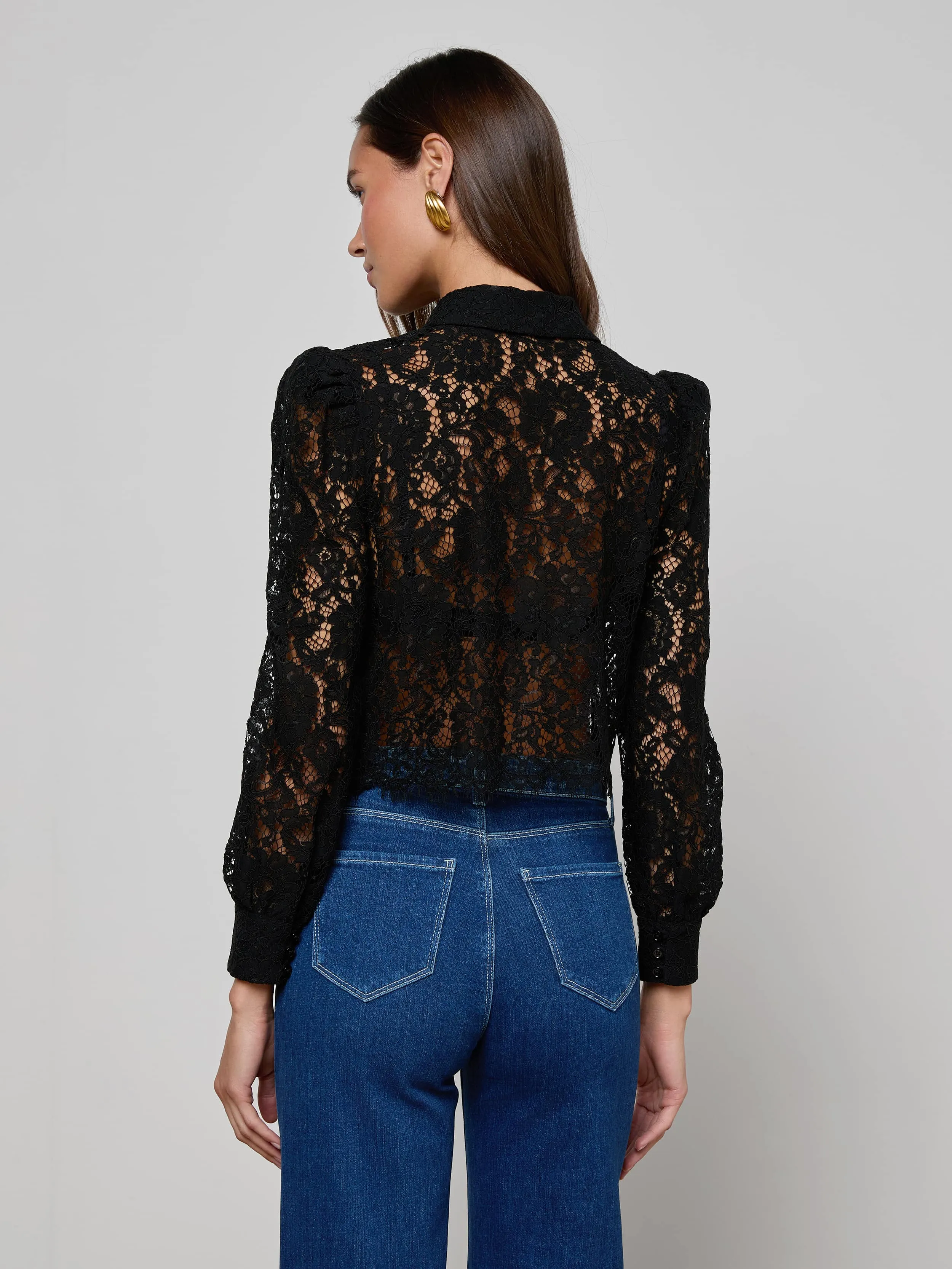 Anita Lace Blouse sold by L'AGENCE product image thumbnail 4