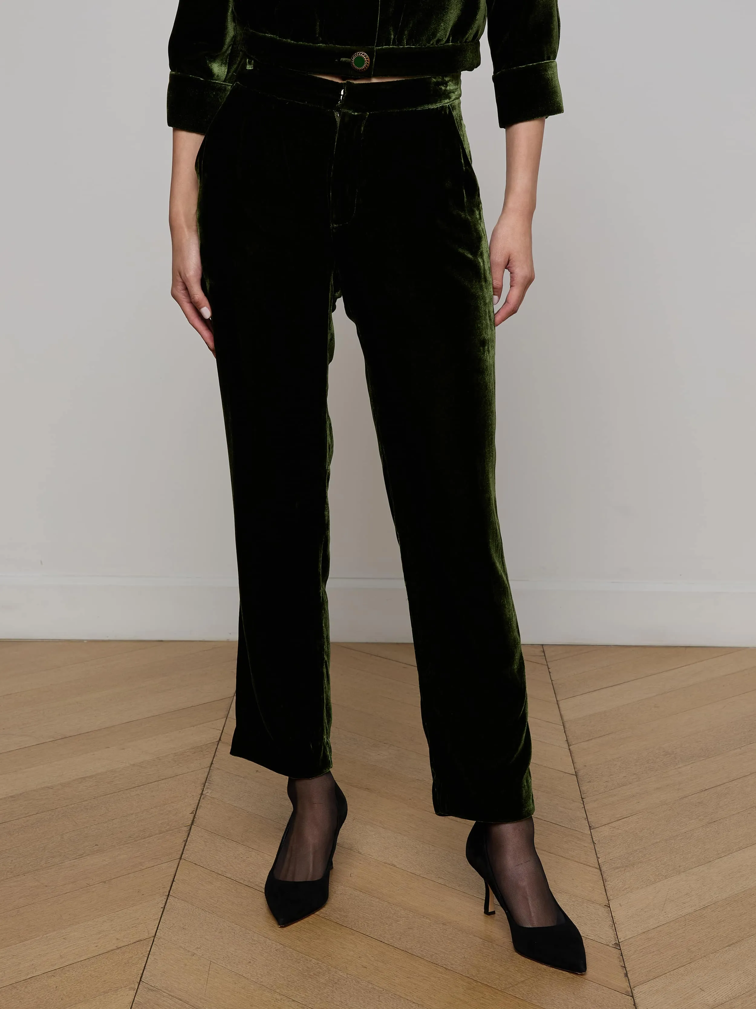 Rebel Velvet Trouser sold by L'AGENCE product image thumbnail 3