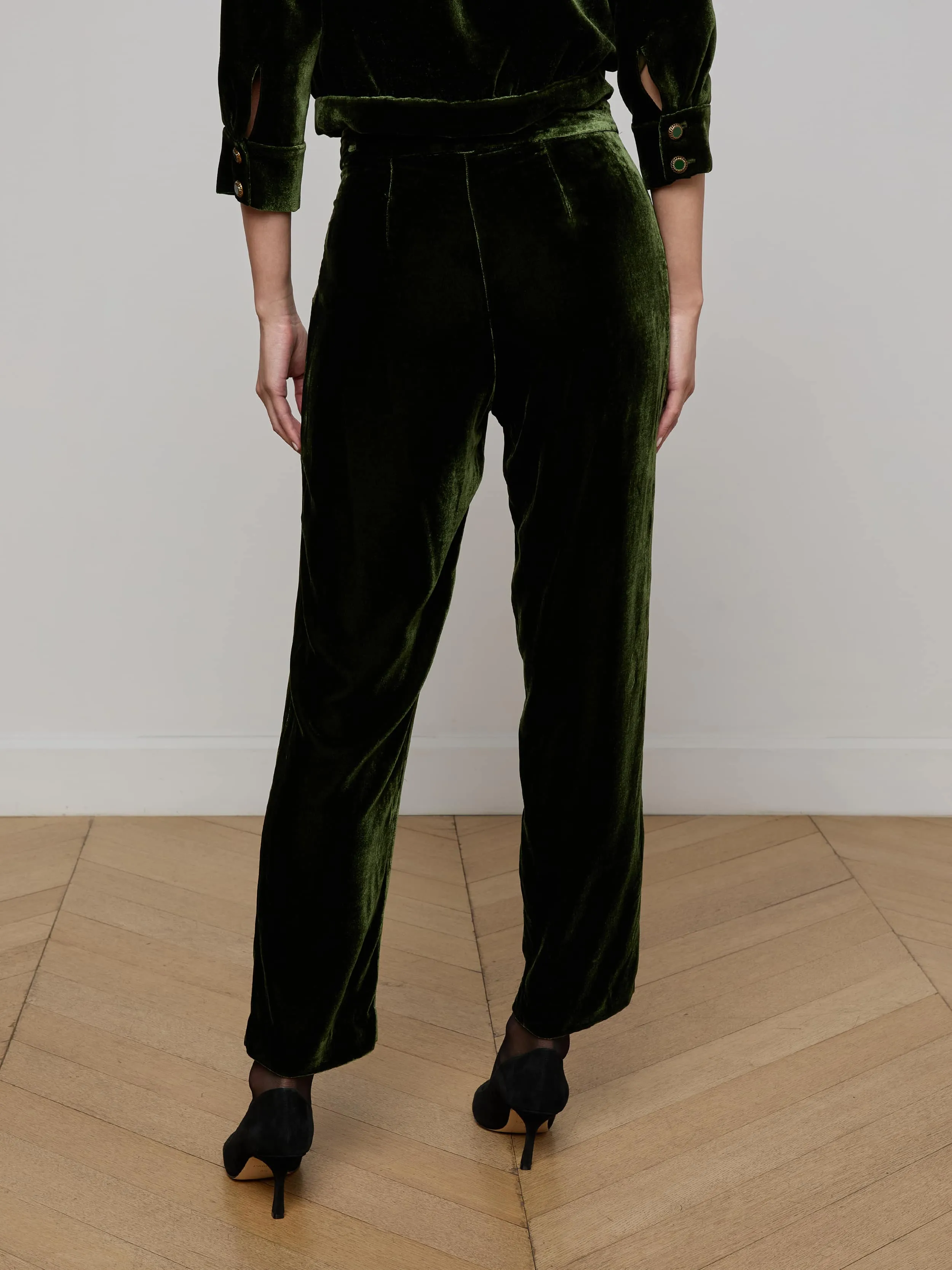 Rebel Velvet Trouser sold by L'AGENCE product image thumbnail 5