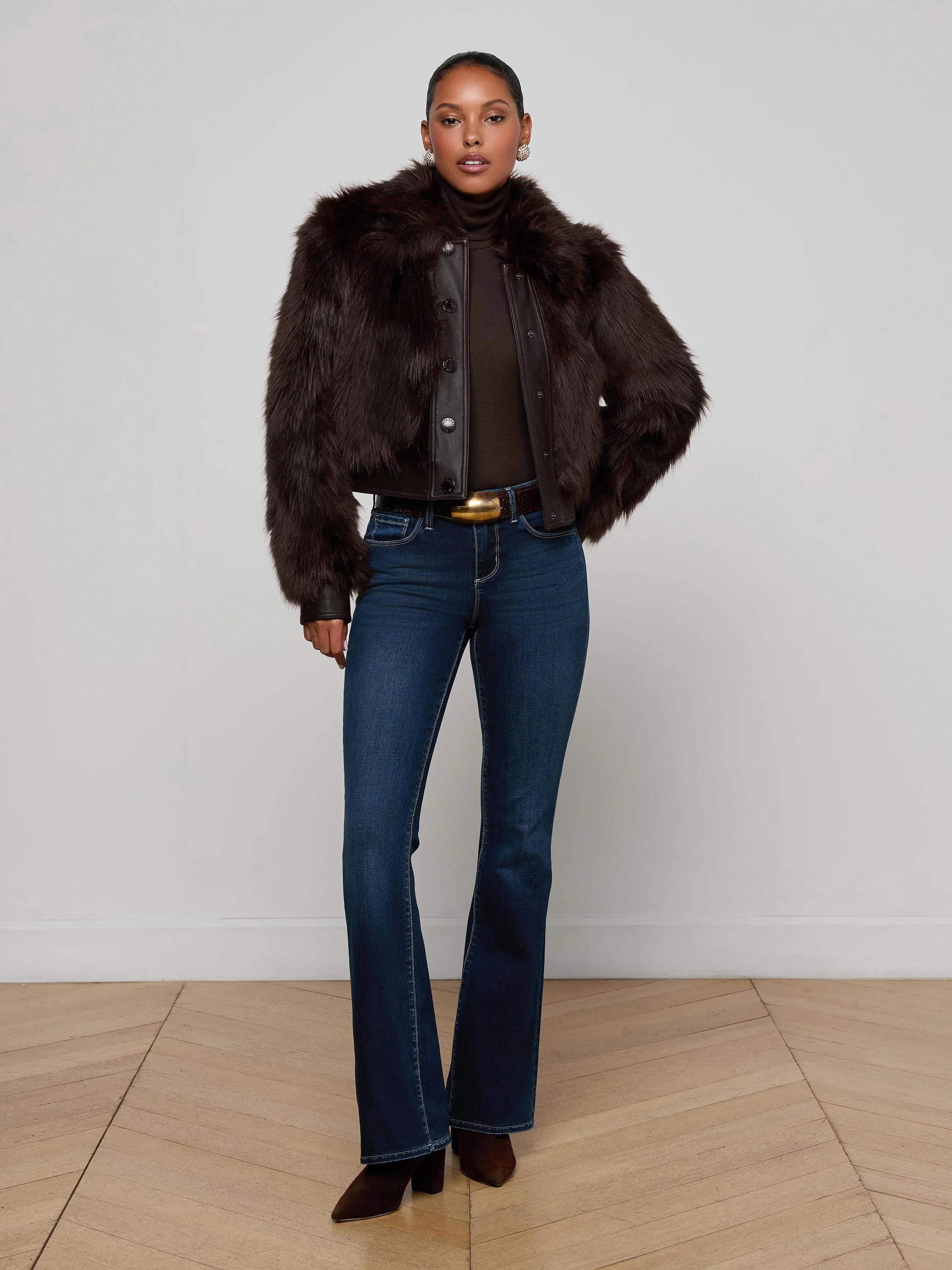 Claira Faux Fur Jacket sold by L'AGENCE product image thumbnail 3