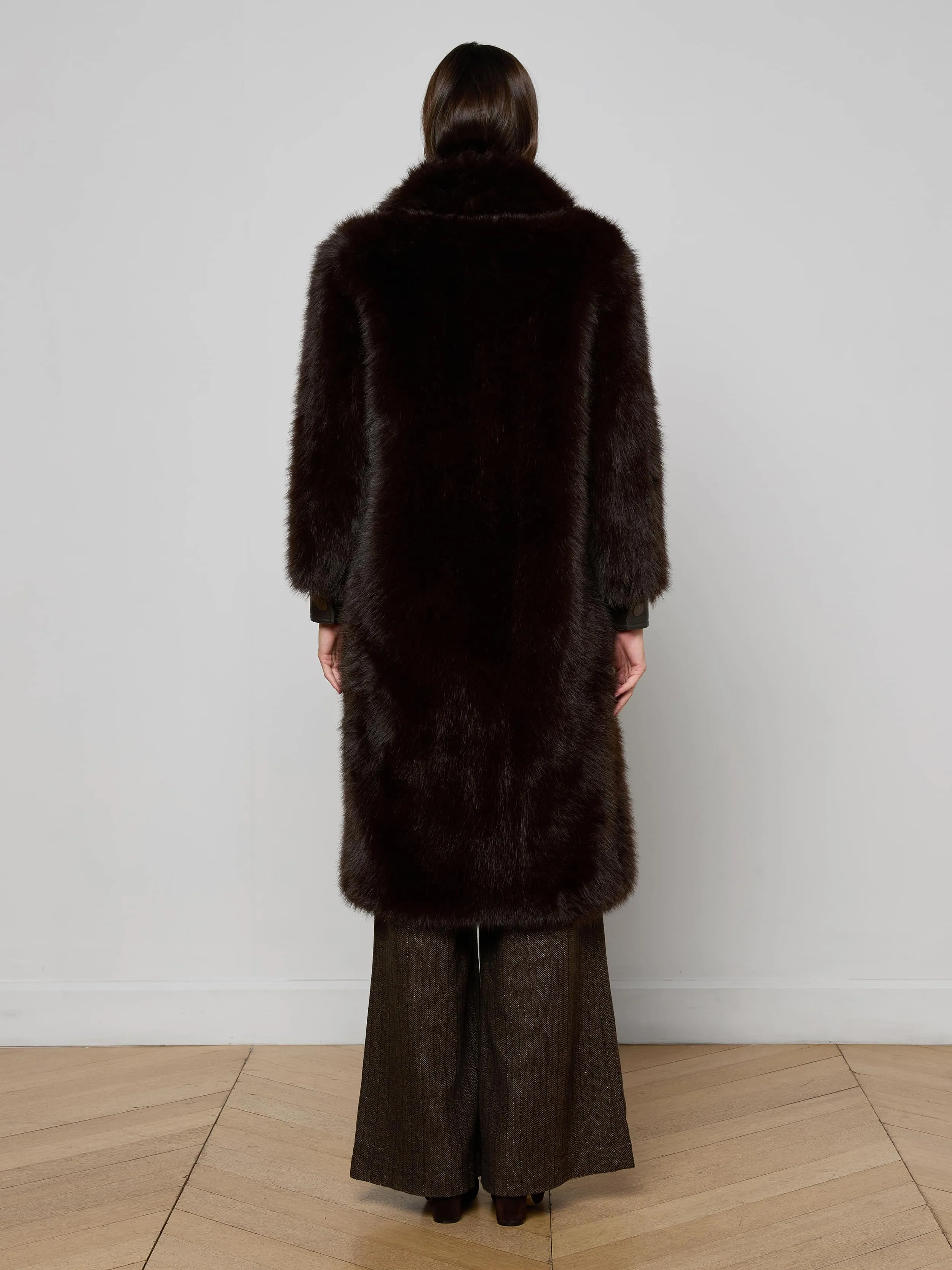 Irisa Faux Fur Coat sold by L'AGENCE product image thumbnail 3